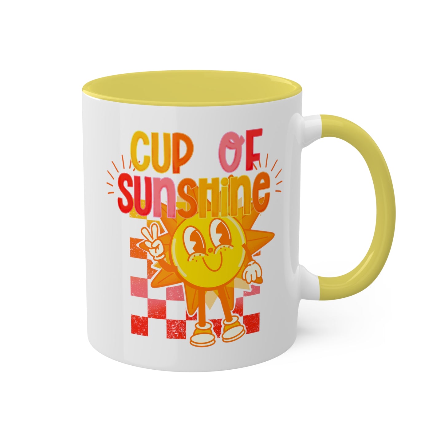 Cup of Sunshine Coffee Mug | Happy Sun Coffee Mug | Cute Retro Cartoon Mug | Positive Coffee Mug | Good Morning Mug | Cute Mugs | Accent Mug