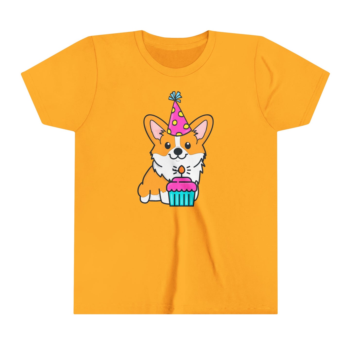 Kids Birthday Corgi Dog T-Shirt | Birthday Cake Shirt | Birthday Gift | Youth Corgi Graphic Tee | Kid Dog Lover Tee | Corgi Family