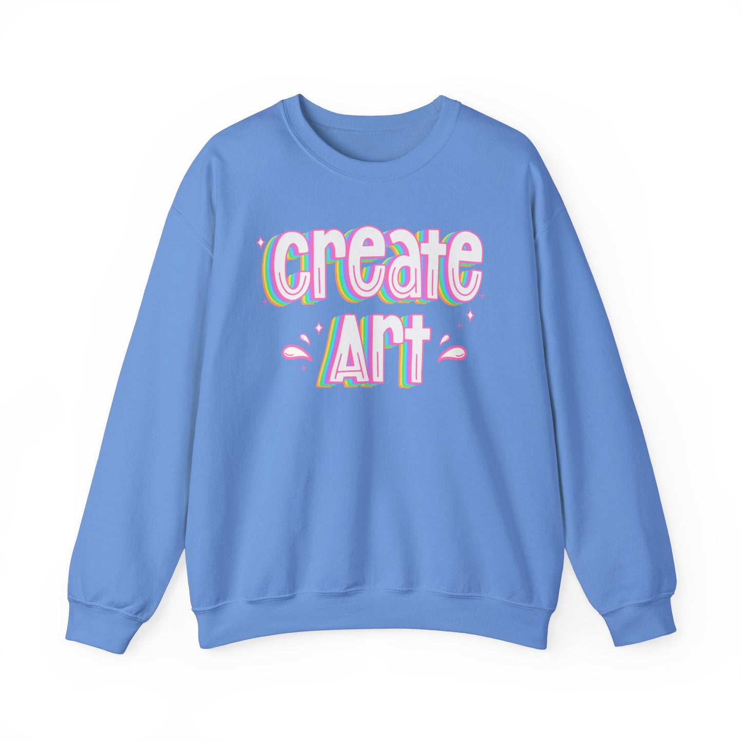 Create Art Unisex Heavy Blend Crewneck Sweatshirt | Art Colorful Sweater | Art Teacher Pullover | Artist Sweatshirt | Teacher Apparel