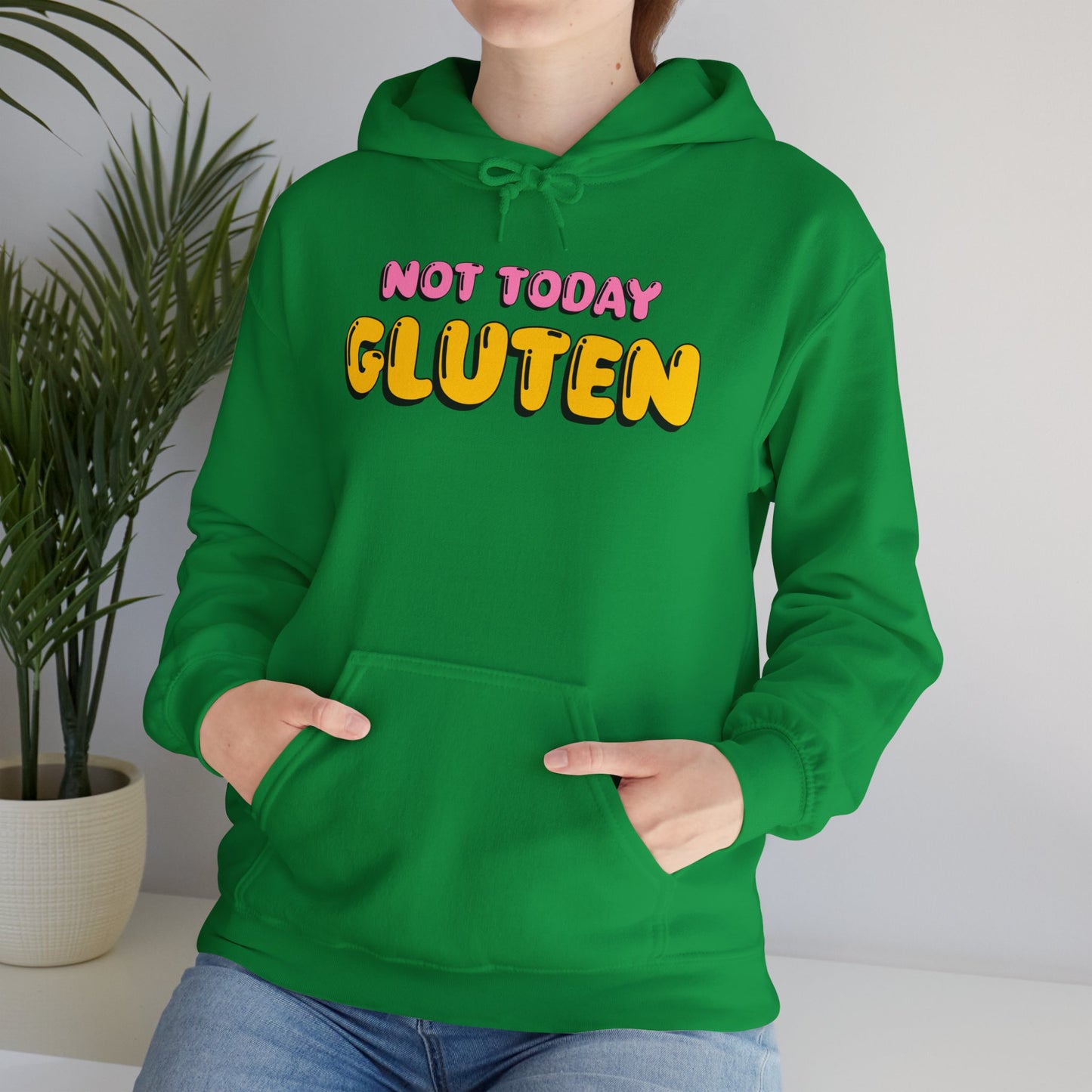 Not Today Gluten Hooded Sweatshirt - Funny Gluten-Free Shirt, Humorous Foodie Apparel, Celiac Awareness Hoodie, Cozy Unisex Pullover