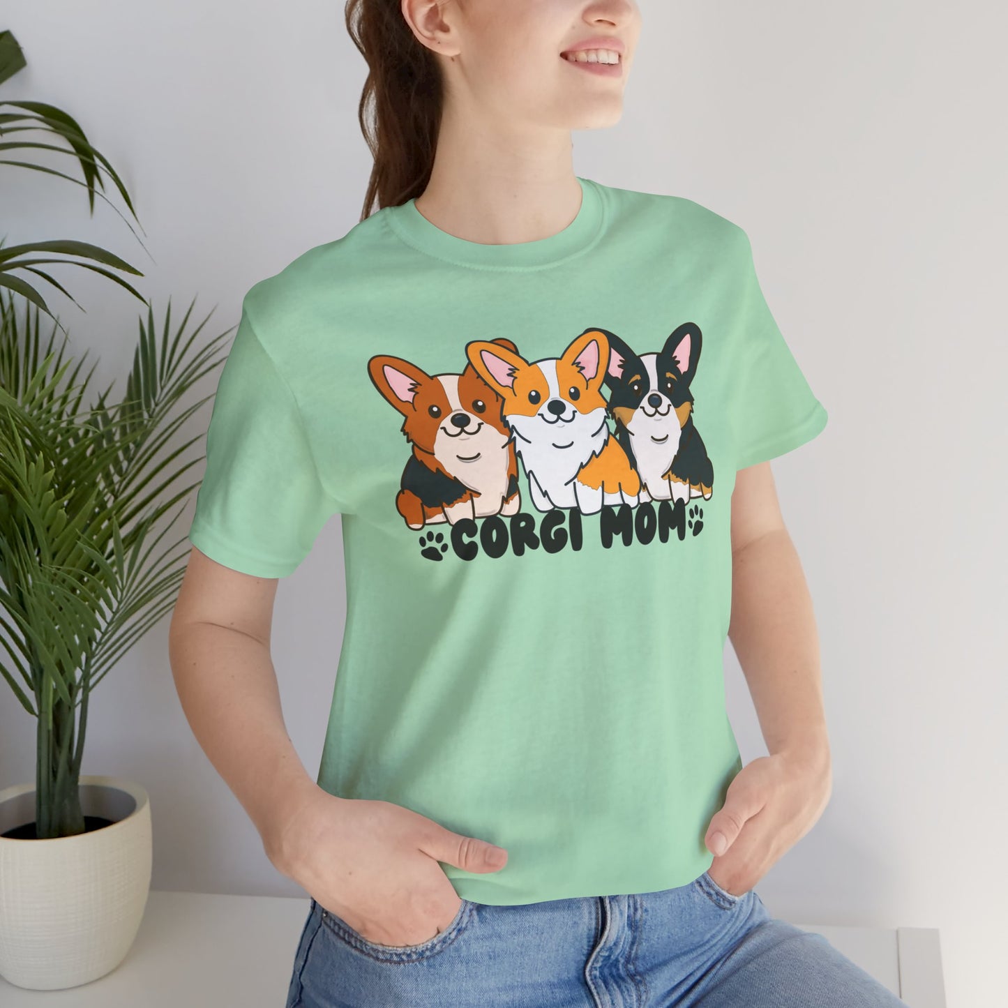 Corgi Mom Graphic Tee | Corgi Lover Shirt | Dog Mom Gift | Cute Corgi T-Shirt | Corgi Mom Life Apparel