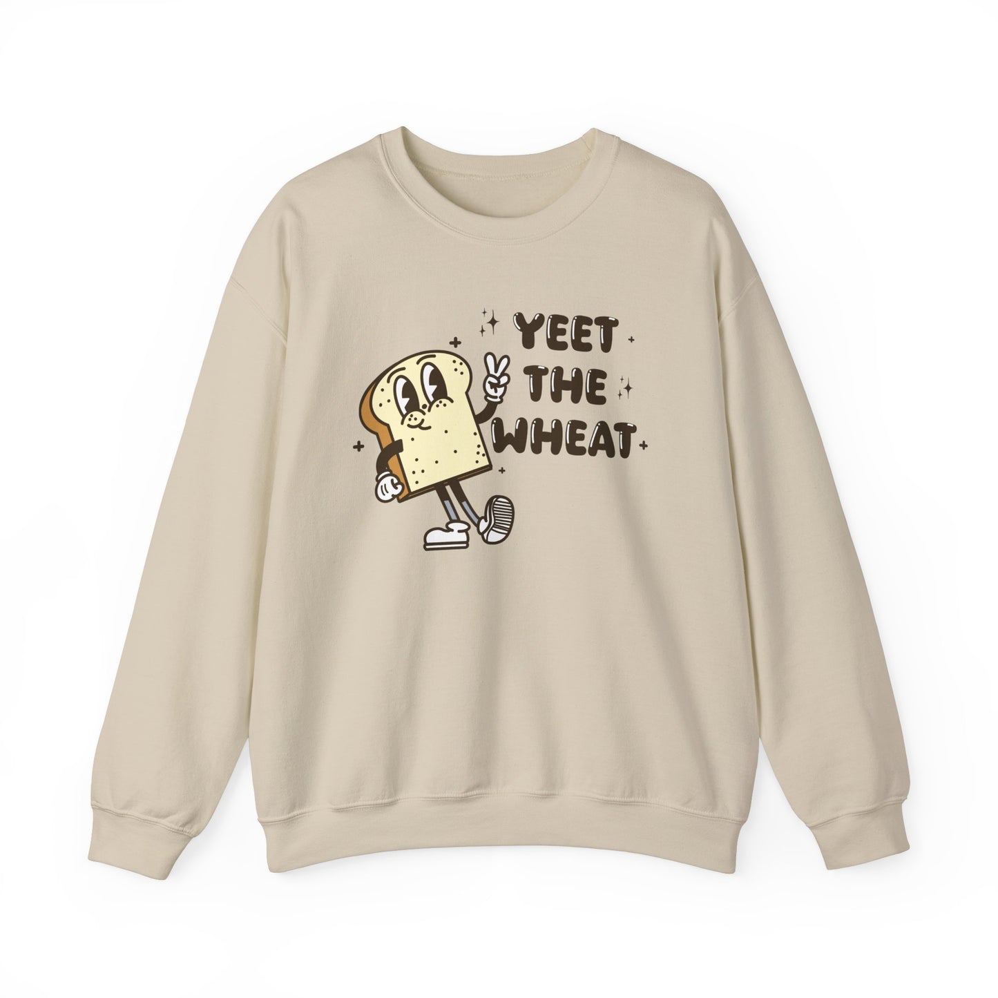 Yeet the Wheat Sweatshirt | Gluten Free Retro Crewneck Sweatshirt | Celiac Awareness | Gluten Free Diet Lifestyle | Gluten Intolerant Pullover