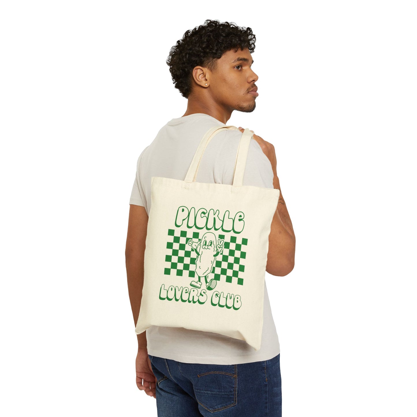 Pickle Lovers Club Cotton Canvas Tote Bag