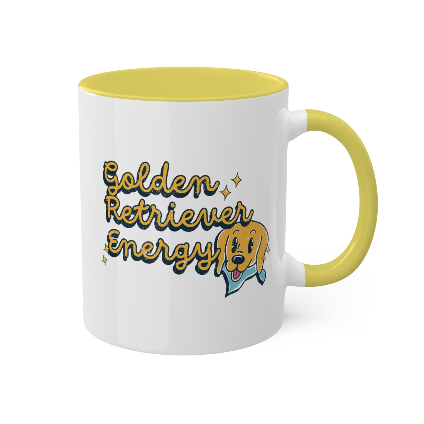 Golden Retriever Energy Coffee Mug  | Dog Lover Gifts | Positive Energy Kitchenware | Good Vibes Drinkware | Funny Dog Mug | Dog Gifts