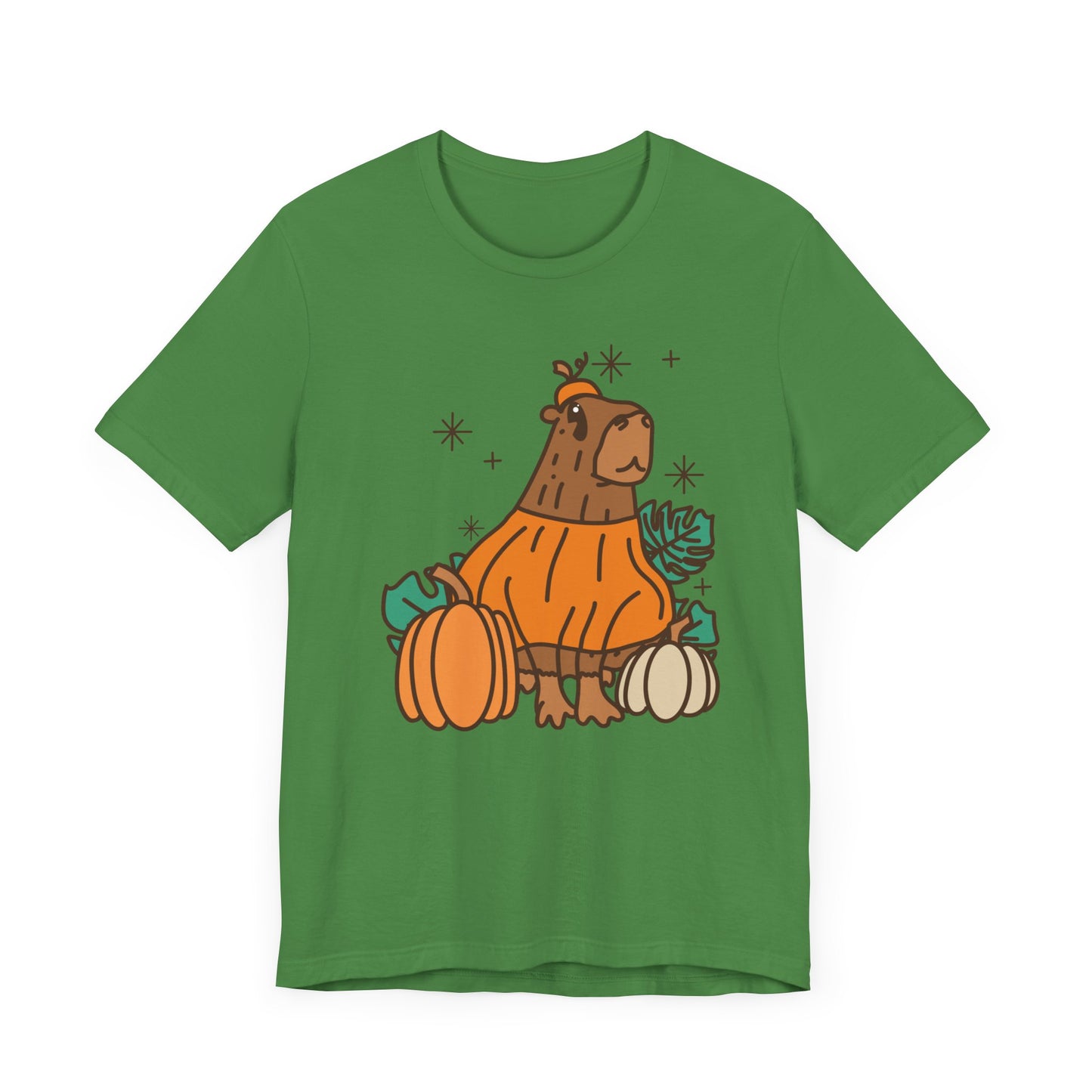 Capybara Pumpkin Halloween Unisex Fit Graphic Tee | Ladies Fall T-Shirt