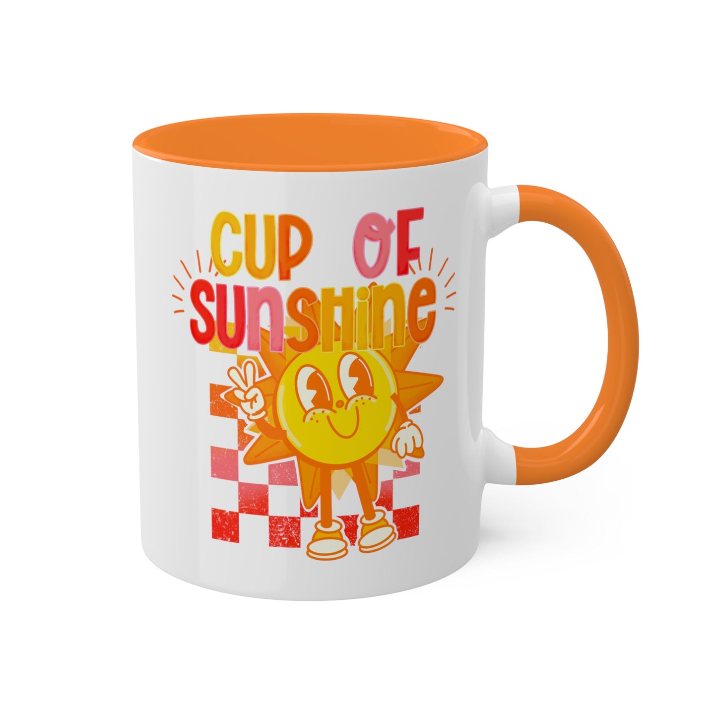 Cup of Sunshine Coffee Mug | Happy Sun Coffee Mug | Cute Retro Cartoon Mug | Positive Coffee Mug | Good Morning Mug | Cute Mugs | Accent Mug