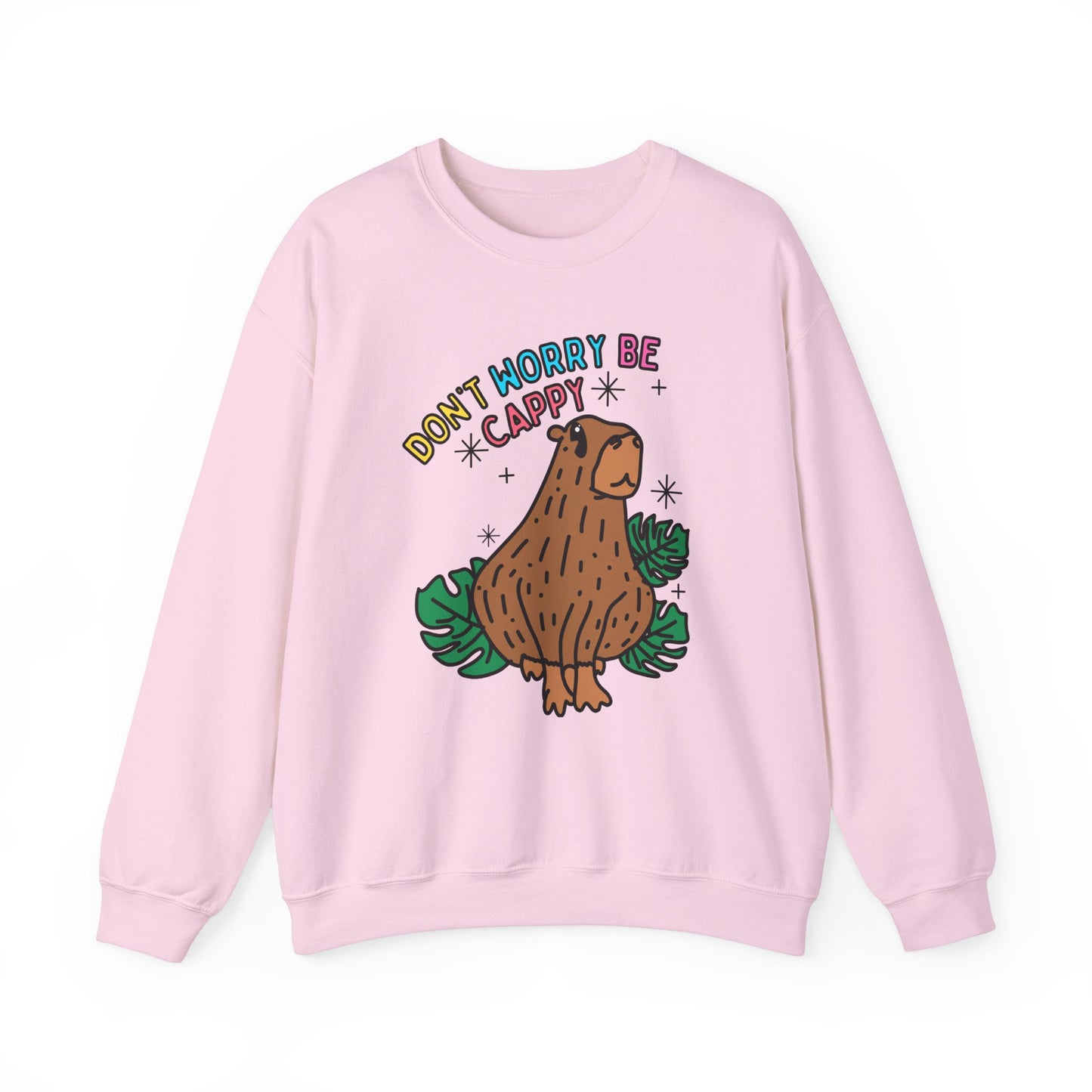 Capybara Inspirational Pullover Sweatshirt | Capybara Crewneck Adult Unisex Fit Sweatshirt