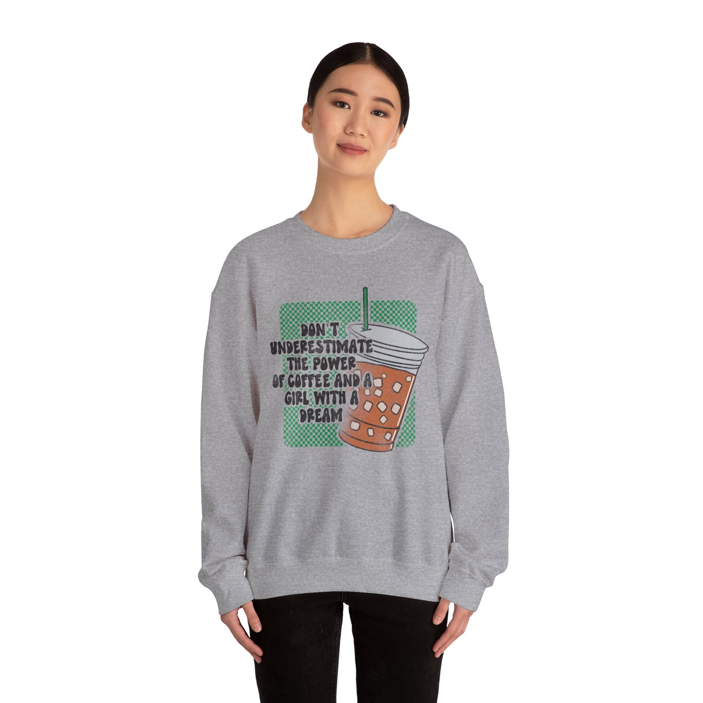 Inspiring Coffee Sweatshirt | Entrepreneur Apparel | Iced Coffee Pullover | Coffee Lover gift | Motivational Gift | Woman Owned Business