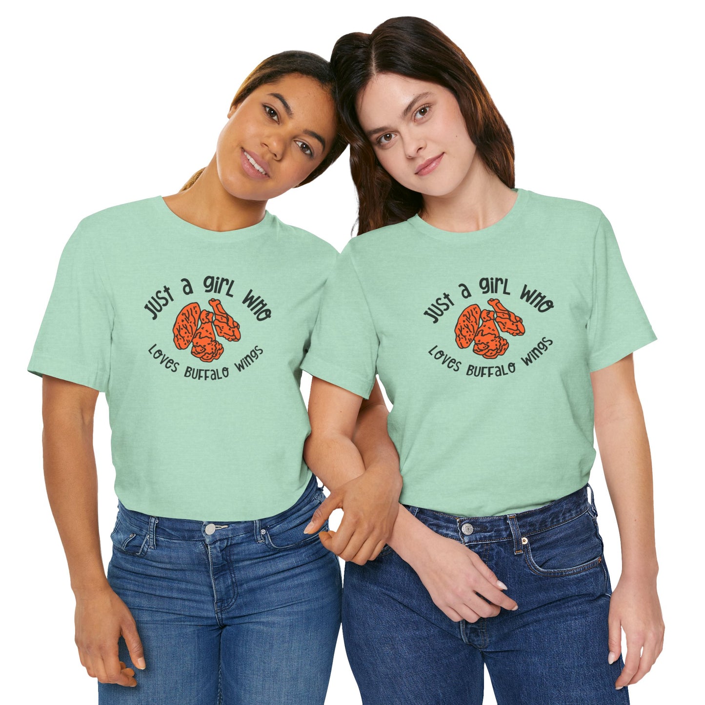 This Girl Loves Buffalo Wings Tee | Chicken Wings Graphic Tee | Ladies Food Shirt | Hot Wings Lover Gift | Spicy food tee