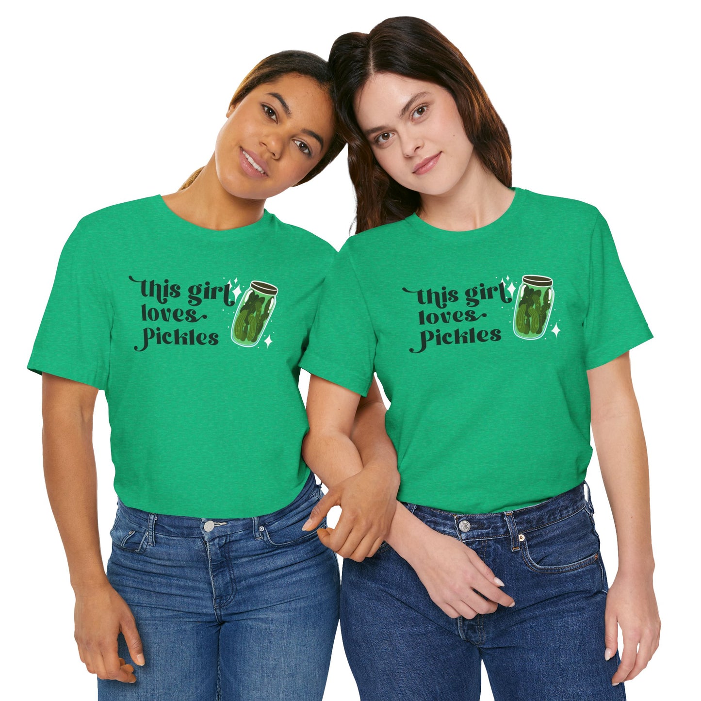 Pickle Lover Short Sleeve Tee |  Women's This Girl Loves Pickles T-Shirt | Pickle Ladies tee | Pickle Gifts | Food Graphic Tee