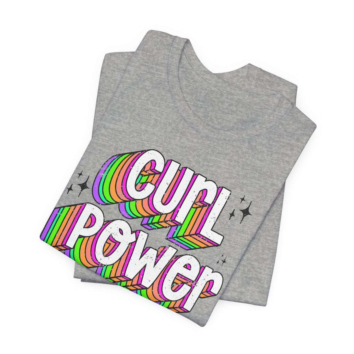 Curl Power Graphic Tee | Empowering T-Shirt for Curly and Natural Hair Women | Curly Hair Gifts | Curly Hairstylist Gift | Curly Girl Tee