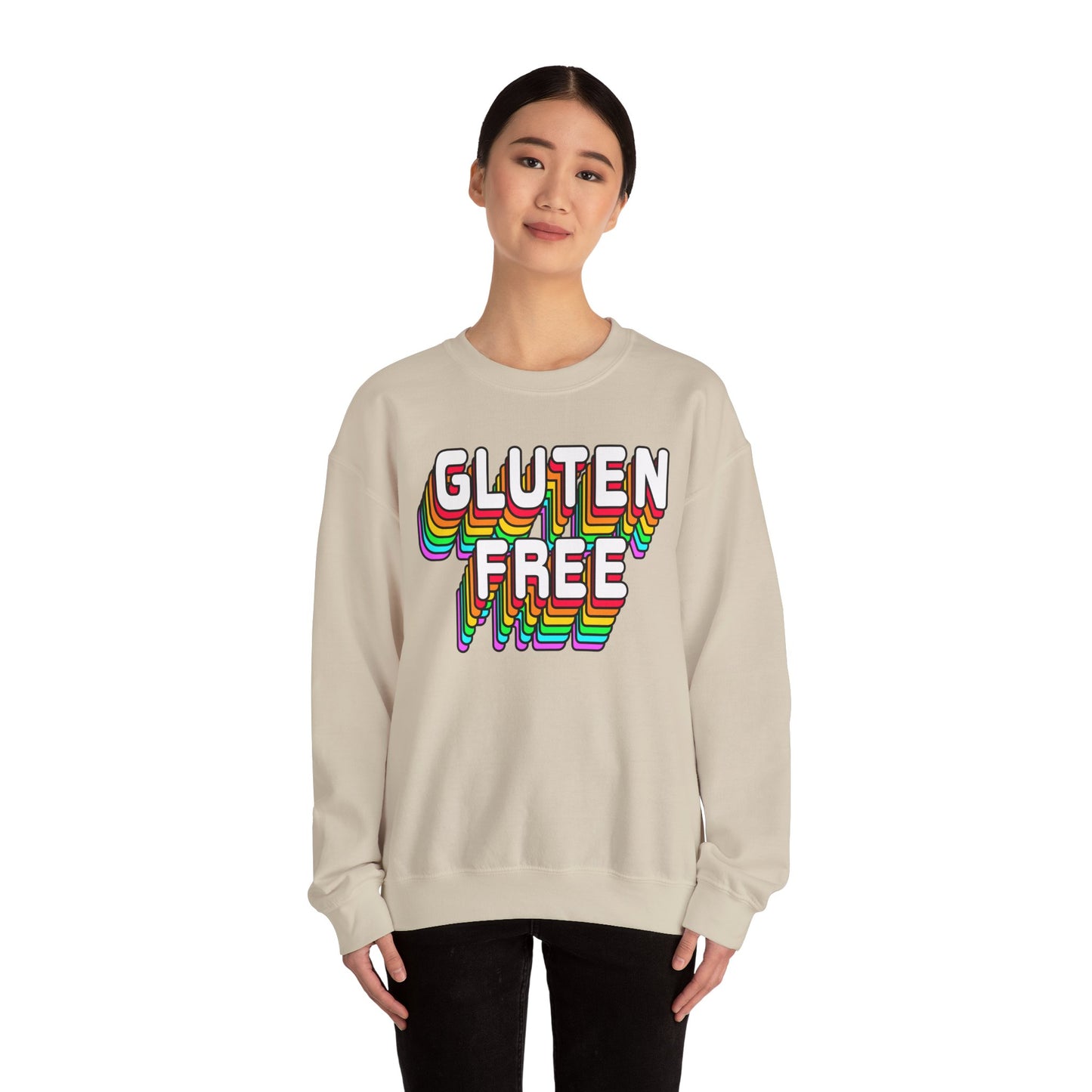 Gluten Free Retro Crewneck Sweatshirt | Celiac Awareness | Gluten Free Diet Lifestyle | Gluten Intolerant