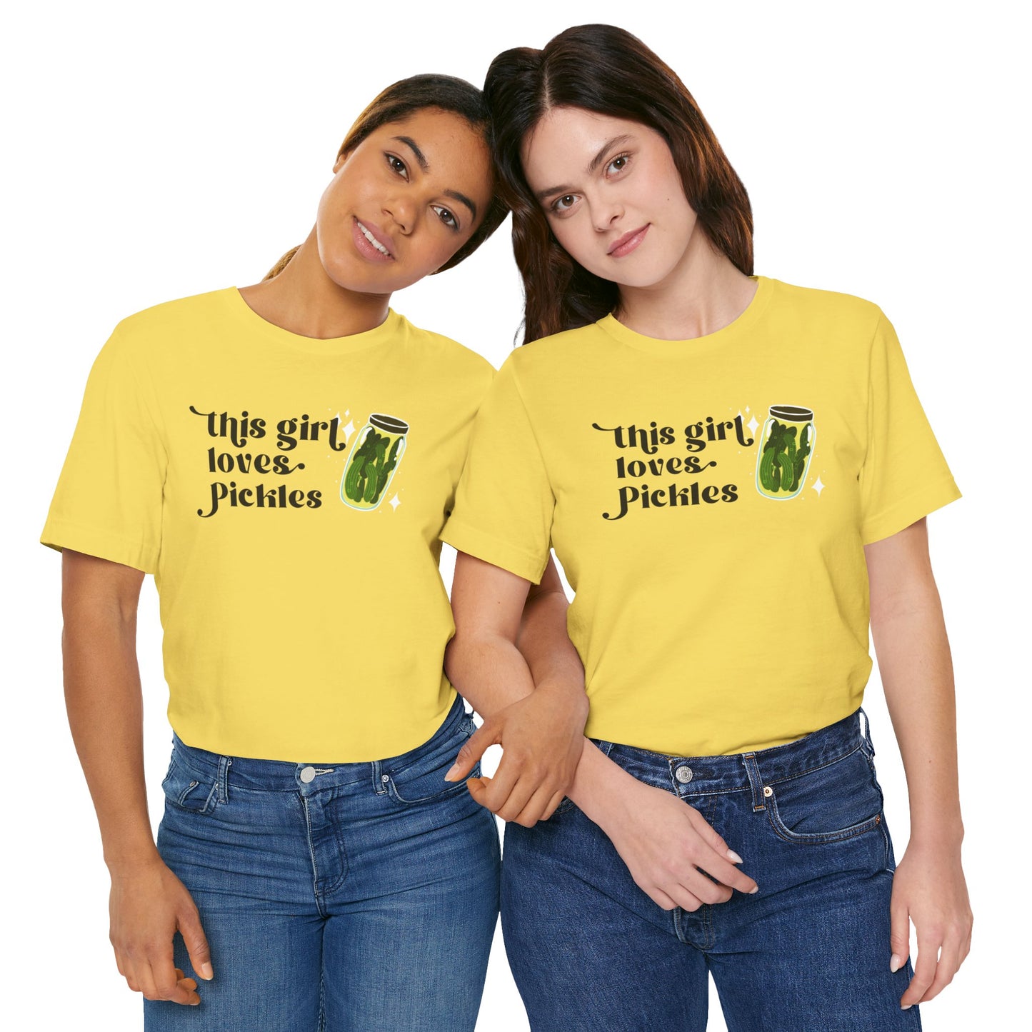 Pickle Lover Short Sleeve Tee |  Women's This Girl Loves Pickles T-Shirt | Pickle Ladies tee | Pickle Gifts | Food Graphic Tee