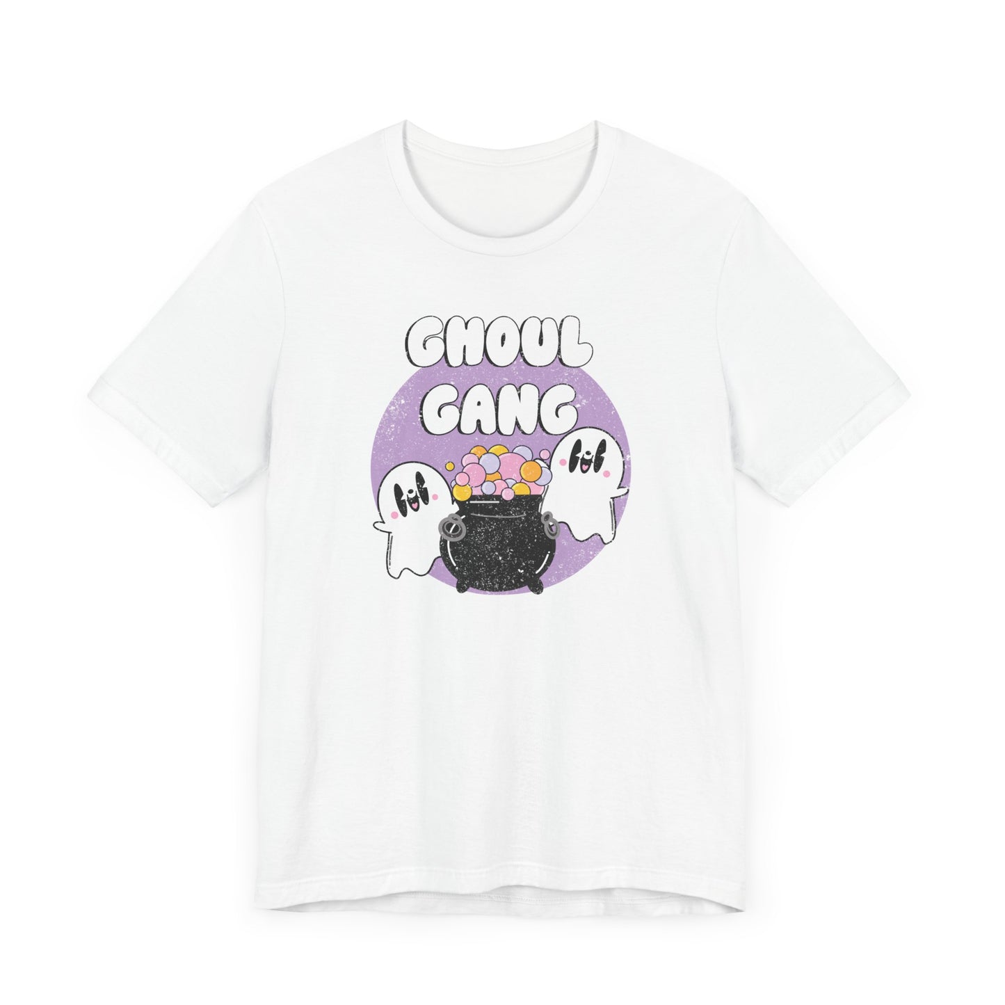 Ghoul Gang Retro Ghost Halloween Unisex Fit Graphic Tee | Ladies Fall T-Shirt