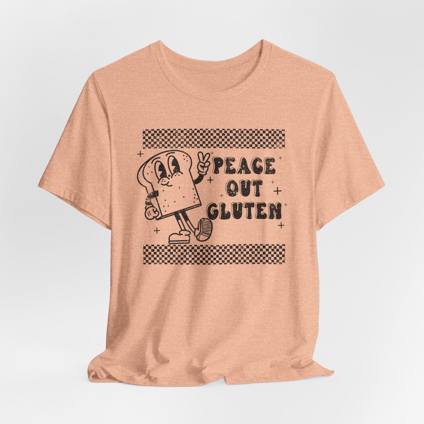 Peace Out Gluten Free T-Shirt | Gluten Allergy | Celiac Awareness | Gluten Free Lifestyle | Celiac Gifts