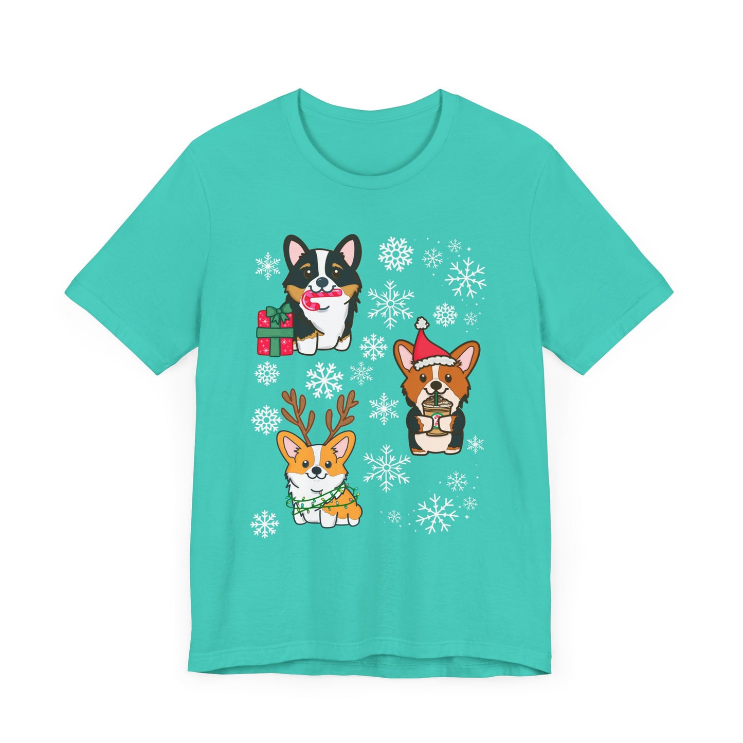 Festive Christmas Corgi sTee | Holiday Dog Lover's Shirt | Matching Christmas Shirts Family Christmas Holiday Shirt