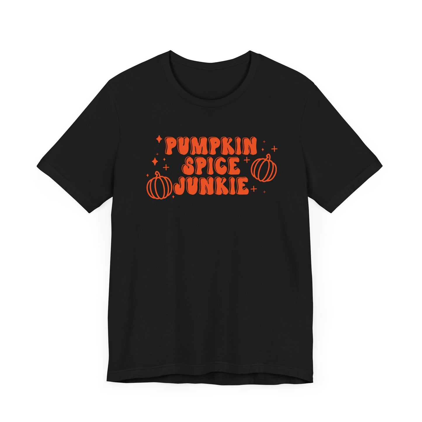 Pumpkin Spice Junkie Fall Coffee Graphic Tee | Fall Adult Unisex Fit T-Shirt