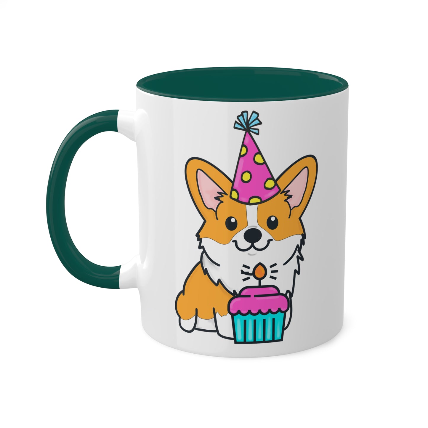 Birthday Corgi Cupcake Coffee Mug | Pembroke Welsh Corgi | Corgi Owner Gifts | Birthday Dog Gift | Corgi Kitchenware | Cute Dog Mug | Dog