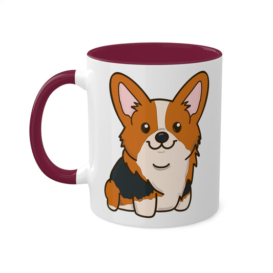 Red Tri-Color Corgi Mug | Pembroke Welsh Corgi Coffee Mug | Corgi Owner Gift | Corgi Kitchenware | Cute Dog Gift | Ceramic Mug