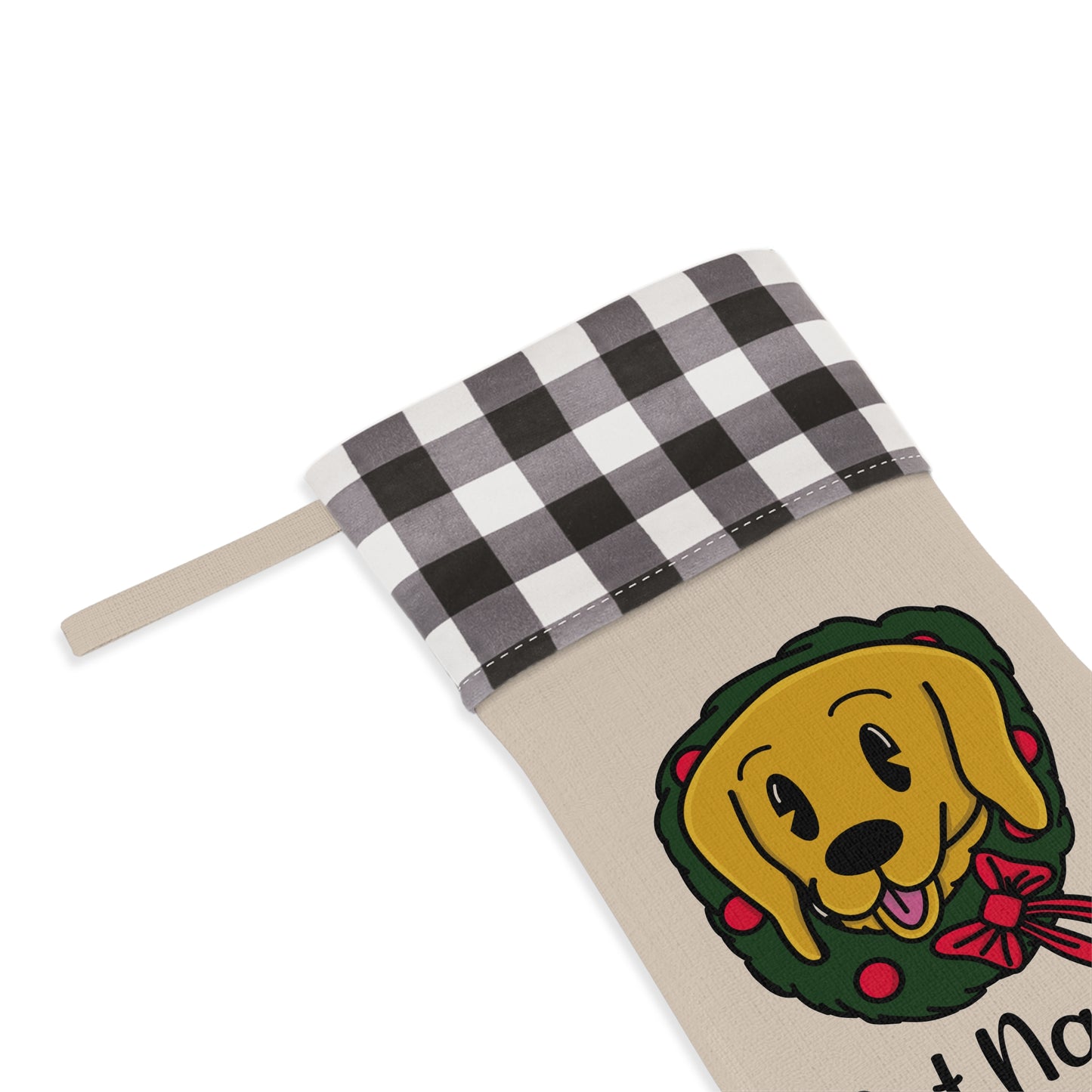 Golden Retriever Pet Personalized Name Christmas Stocking