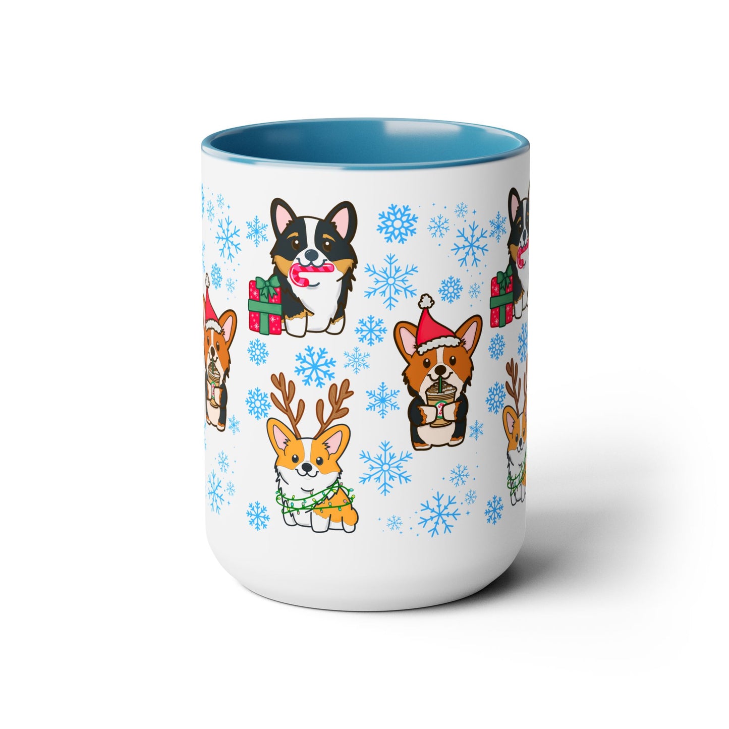 Merry Corgi Christmas Coffee Mug | Corgi Dog X-Mas Mug | Christmas Movie Watching Mug | Christmas Eve Gifts | Hot Cocoa Mug