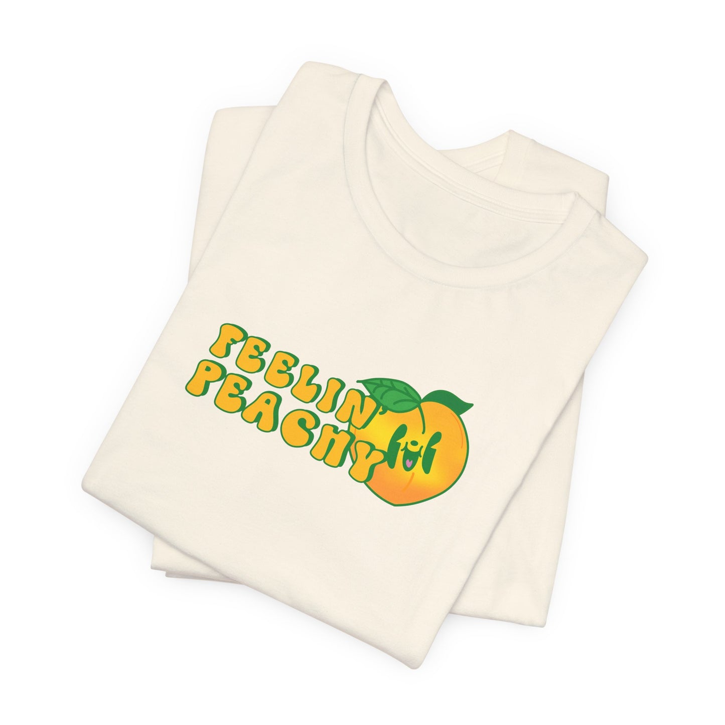 Feelin Peachy Retro Graphic Tee - Vintage Style T-Shirt, Cute Peach Design, Trendy Casual Shirt, Soft Cotton Blend, Unique Peach Lover Gift