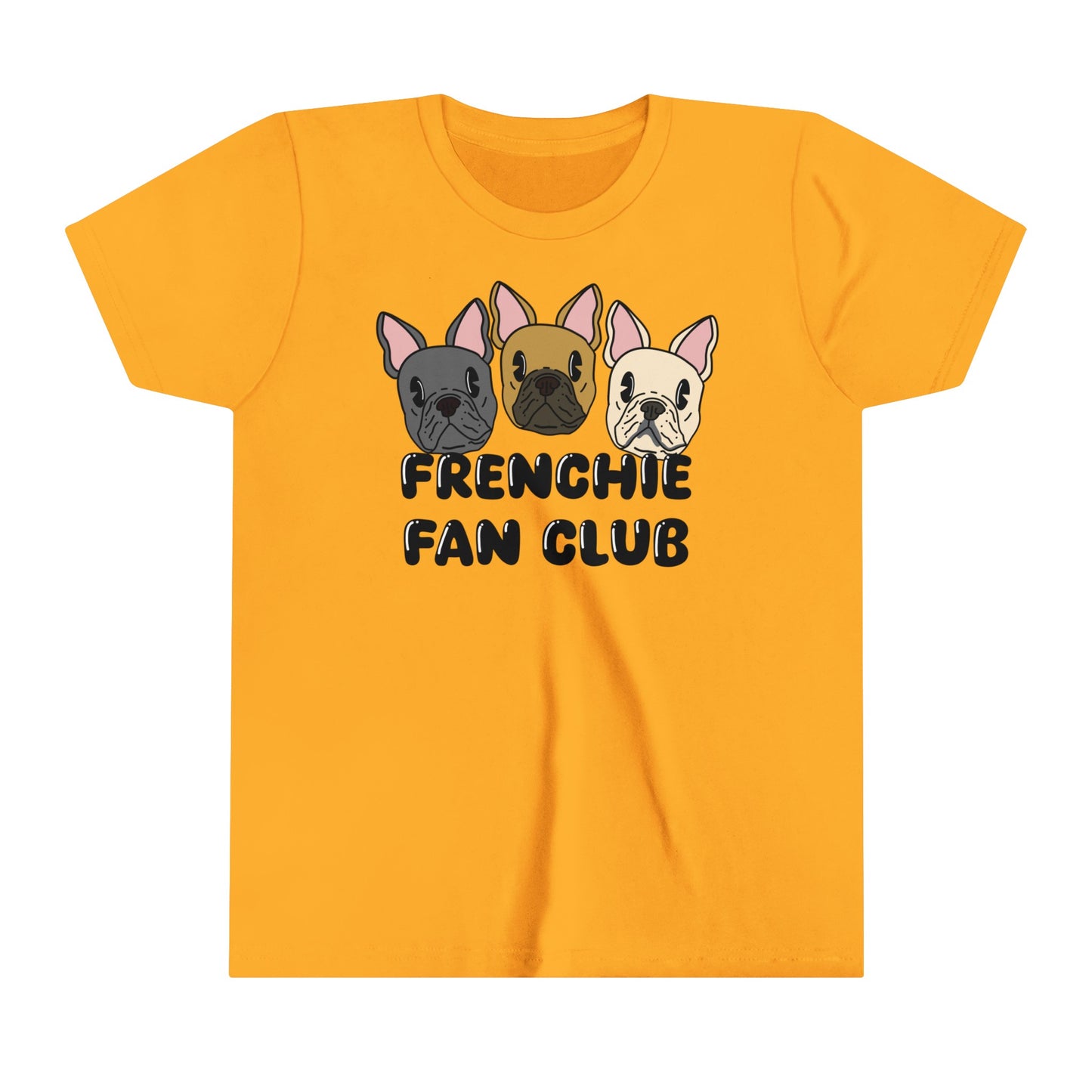 Kids Frenchie Fan Club Graphic Tee - French Bulldog Lover Shirt, Dog Owner Gift, Cute Frenchie Tee, Pet Lover Apparel