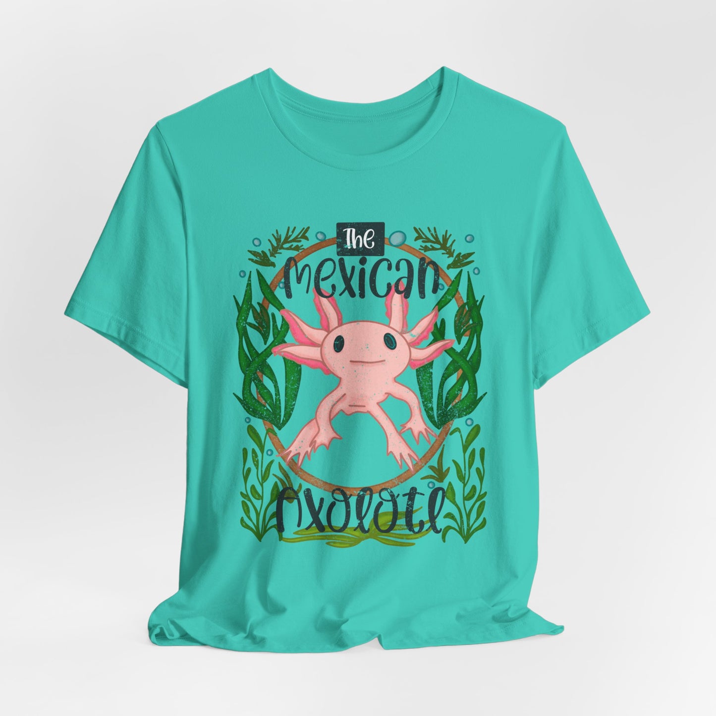 Mexican Axolotl Unisex Graphic Tee | Cute Pink Axolotl Gifts | Nature Inspired Shirt | Amphibian T-Shirt | Animal Lover Conservation Tee