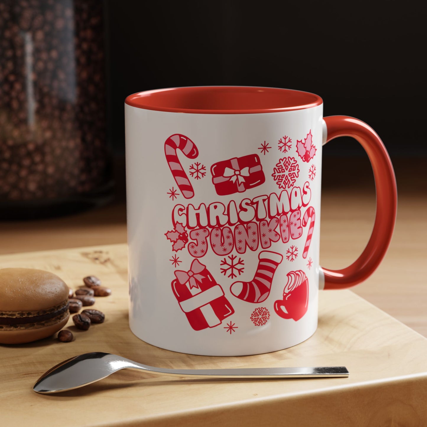 Christmas Junkie Pink Holiday Coffee Mug 11oz/15oz