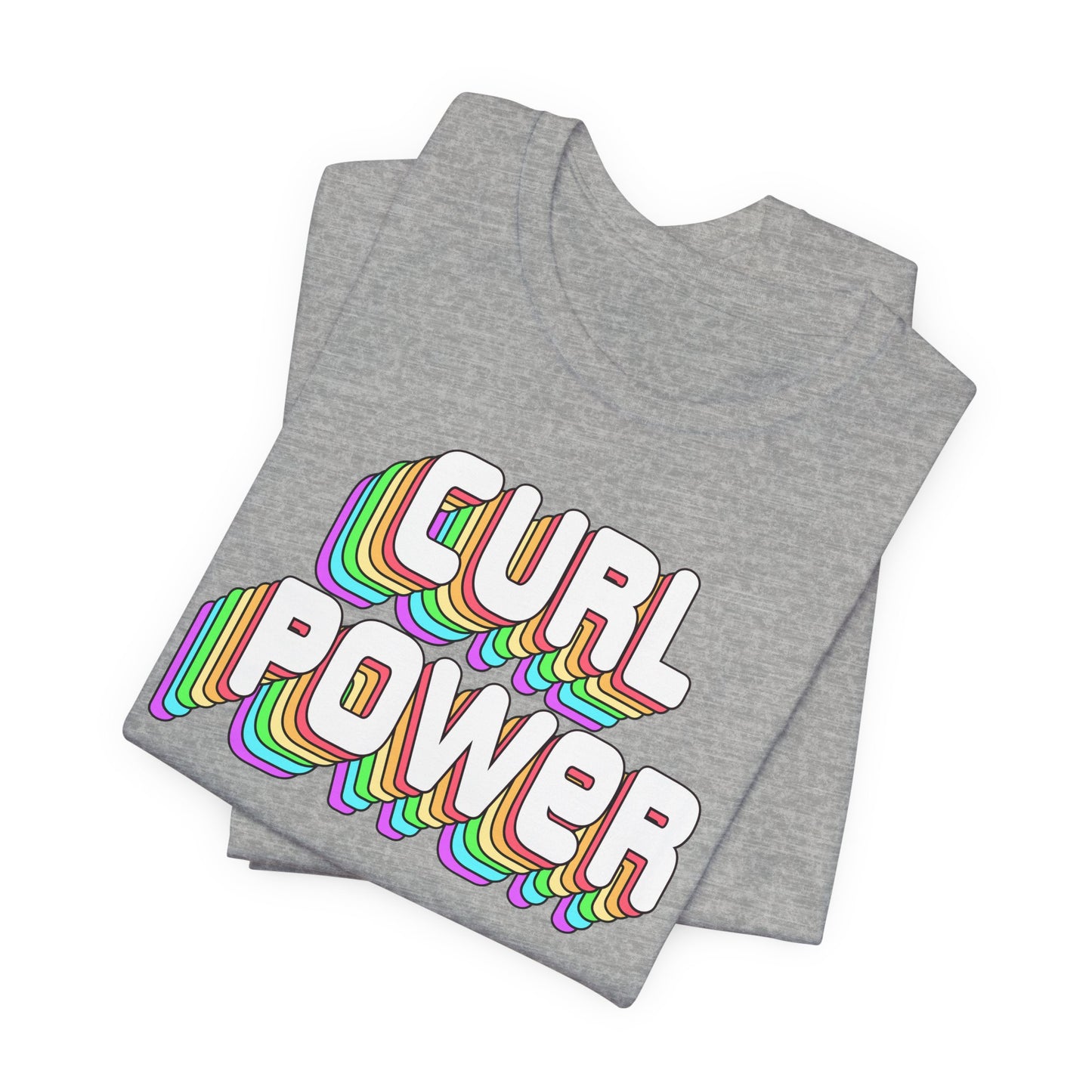 Curl Power Tee - Curly Haired Girl Shirt, African American Pride, Black Power Black Pride Apparel, Natural Hair Graphic T-Shirt