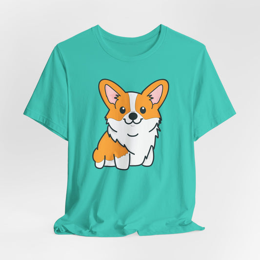 Pembroke Corgi Unisex Graphic T-Shirt  | Fawn Color Corgi | Corgi Owner Gift | Dog Breed Tee | Tri-Color Corgi Design | Cute Corgi Apparel
