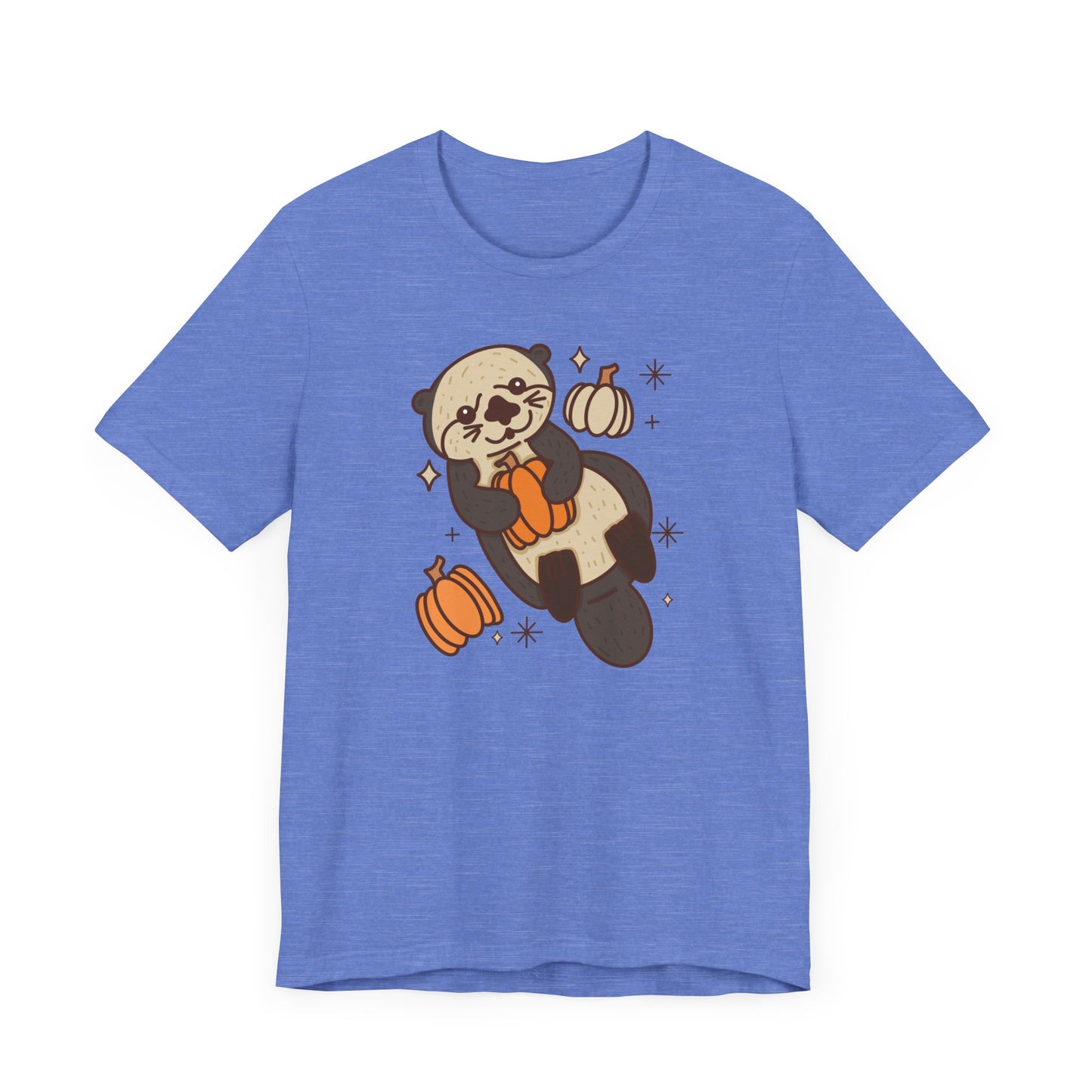 Sea Otter Pumpkin Halloween Unisex Fit Graphic Tee | Ladies Fall T-Shirt