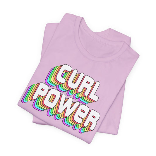 Curl Power Tee - Curly Haired Girl Shirt, African American Pride, Black Power Black Pride Apparel, Natural Hair Graphic T-Shirt