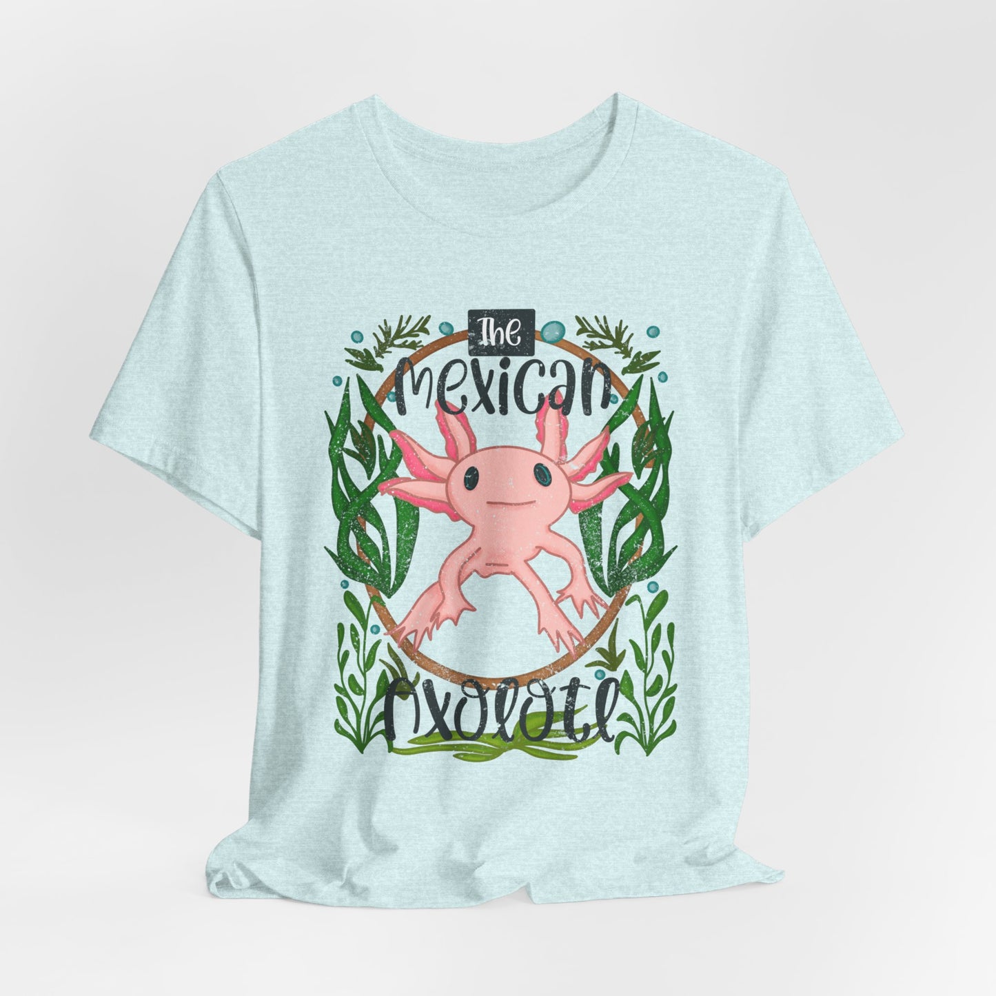 Mexican Axolotl Unisex Graphic Tee | Cute Pink Axolotl Gifts | Nature Inspired Shirt | Amphibian T-Shirt | Animal Lover Conservation Tee