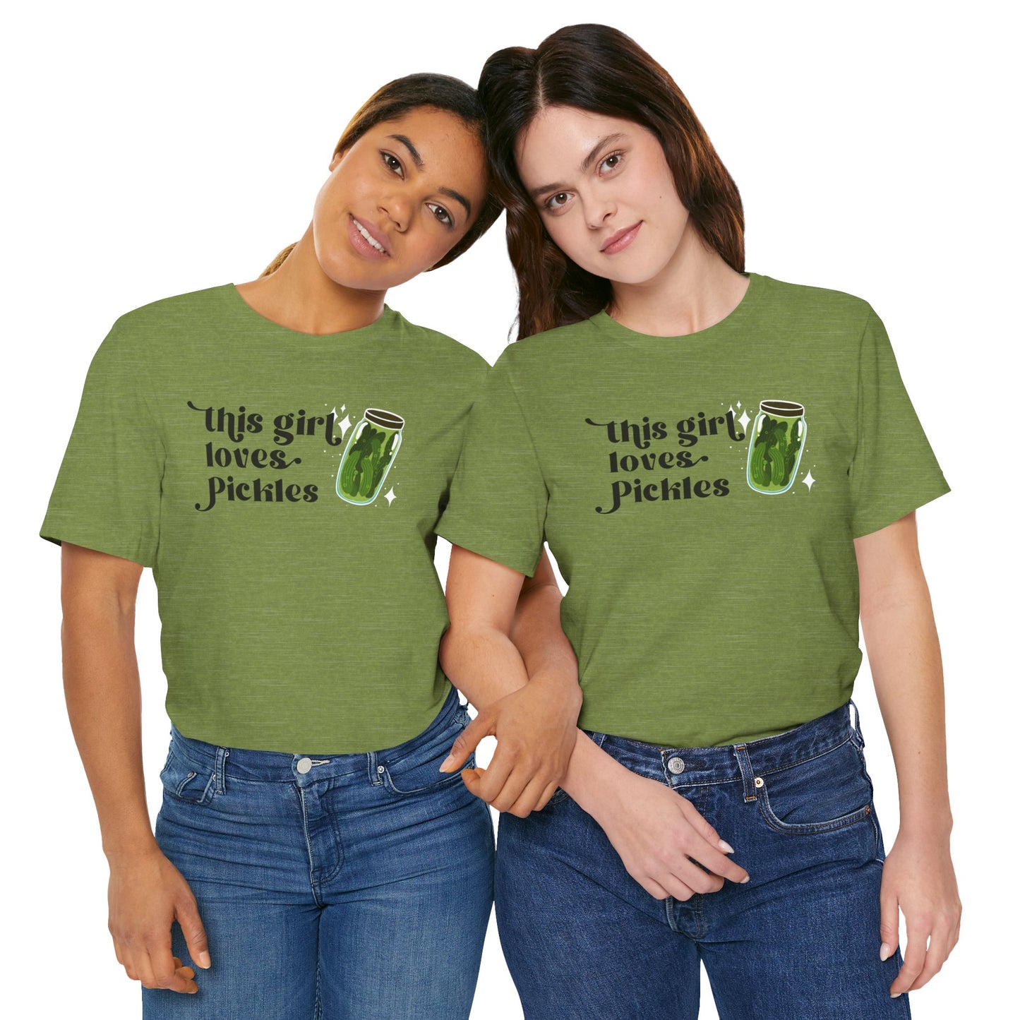 Pickle Lover Short Sleeve Tee |  Women's This Girl Loves Pickles T-Shirt | Pickle Ladies tee | Pickle Gifts | Food Graphic Tee