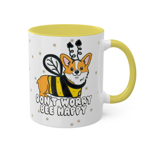 Bumble Bee Corgi Mug - Pembroke Welsh Corgi Coffee Mug, Corgi Owner Gift, Honey Bee Mug, Dog Lover Gift, Cute Corgi Mug