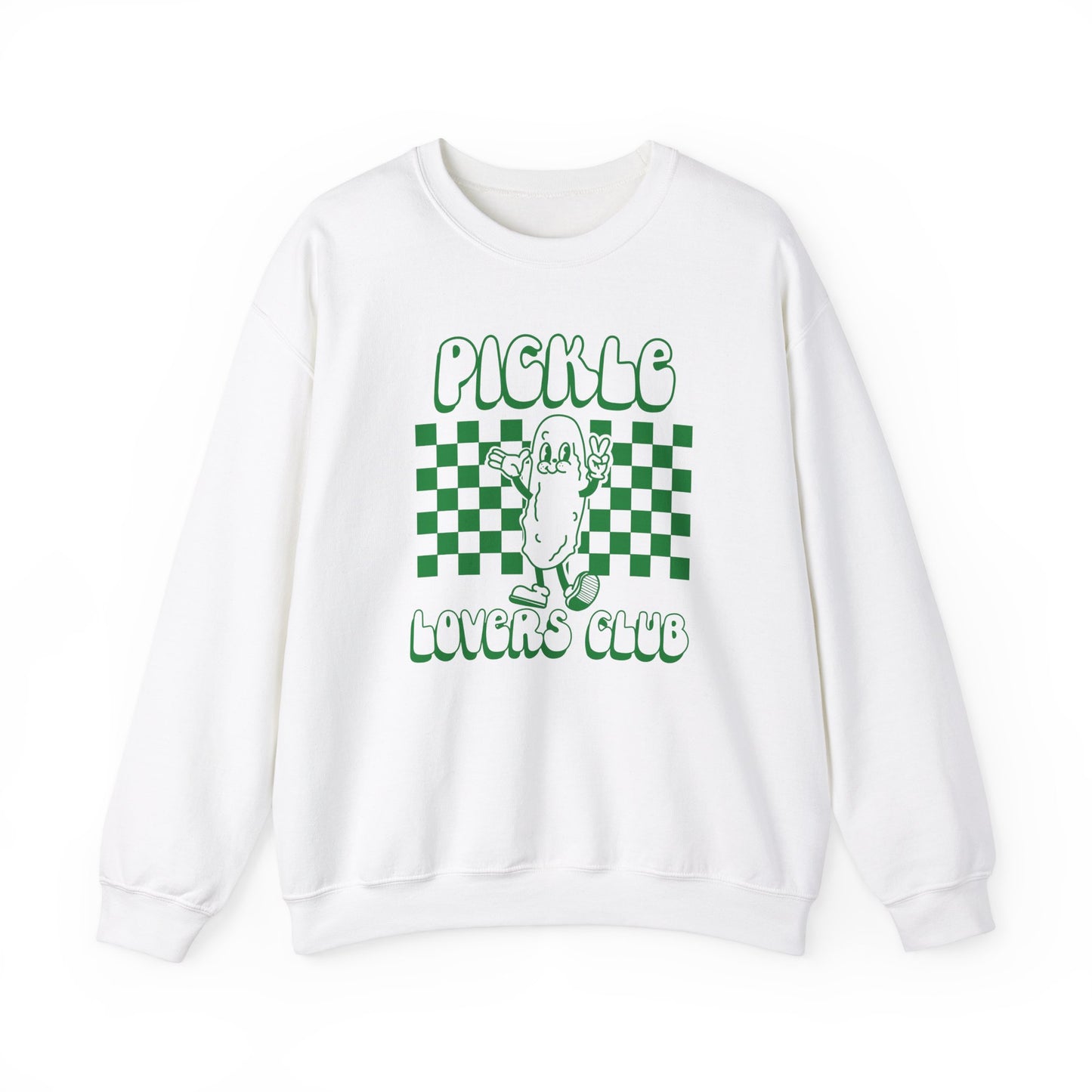 Pickle Lovers Club Pullover Unisex Fit Adult Size Sweatshirt | Pickle Crewneck Sweatshirt