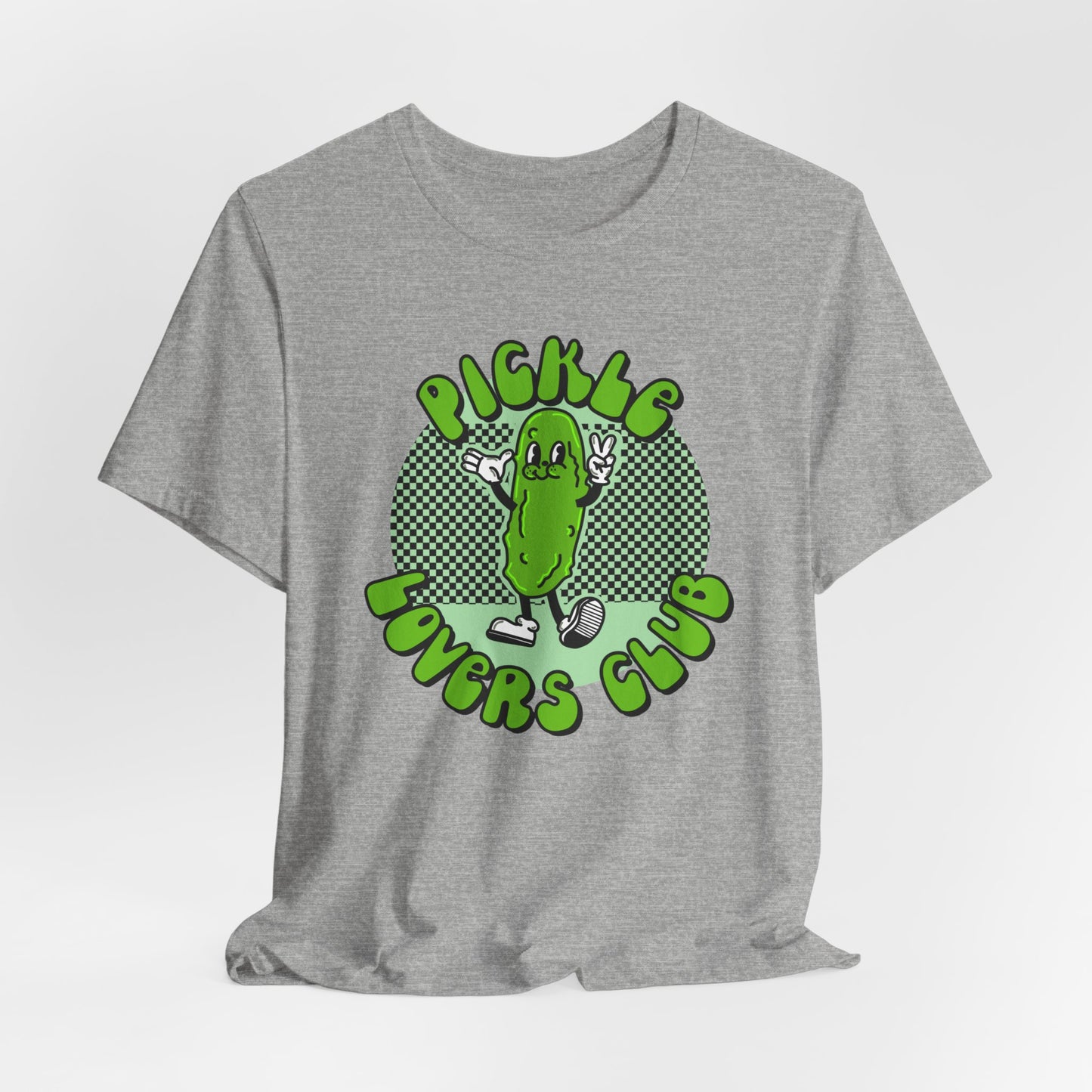 Pickle Lovers Club Graphic Tee | Retro Food Pickle Unisex T-shirt | Shirt for Pickle lovers | Pickle Lover Gifts | Trendy Retro Cartoon  Tee