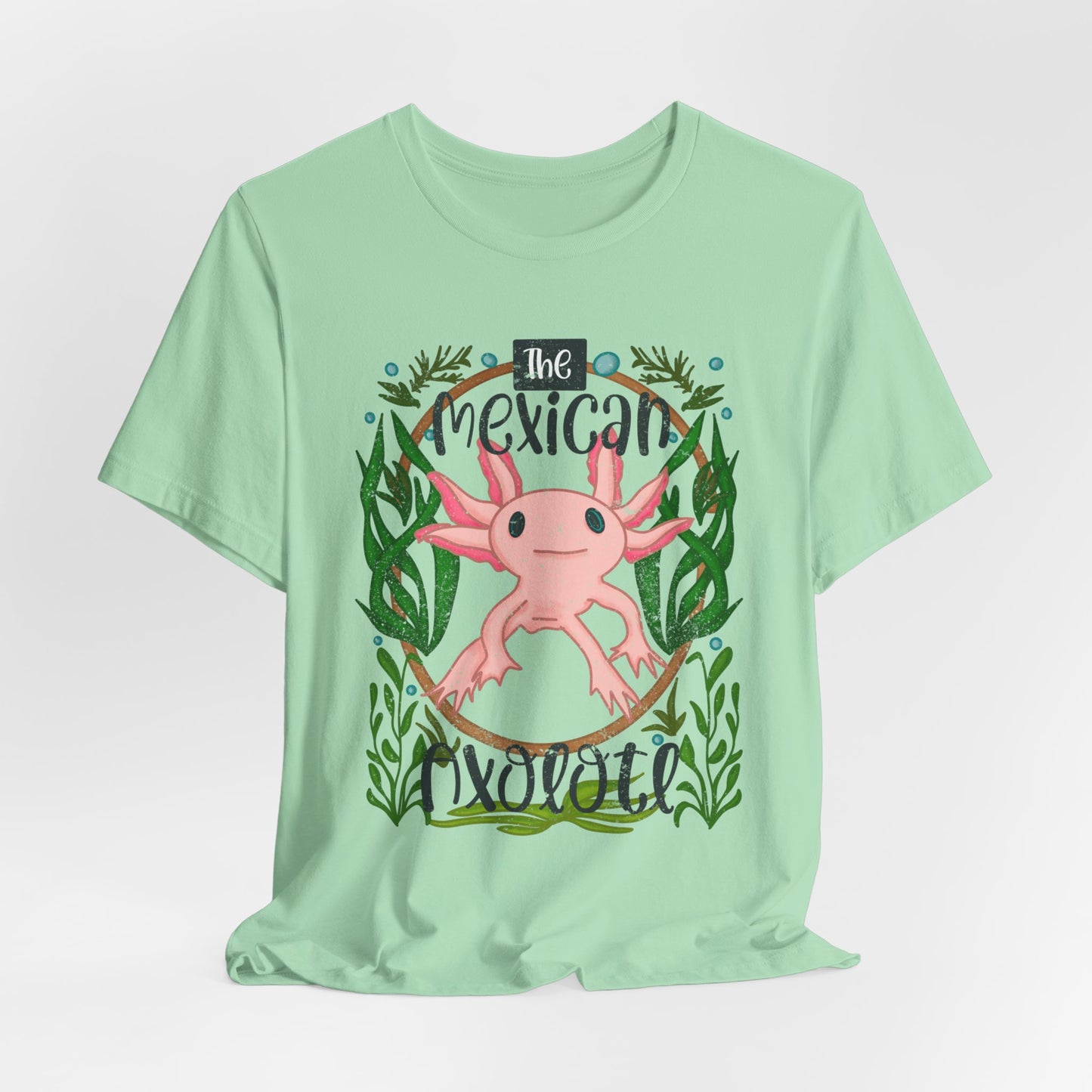 Mexican Axolotl Unisex Graphic Tee | Cute Pink Axolotl Gifts | Nature Inspired Shirt | Amphibian T-Shirt | Animal Lover Conservation Tee