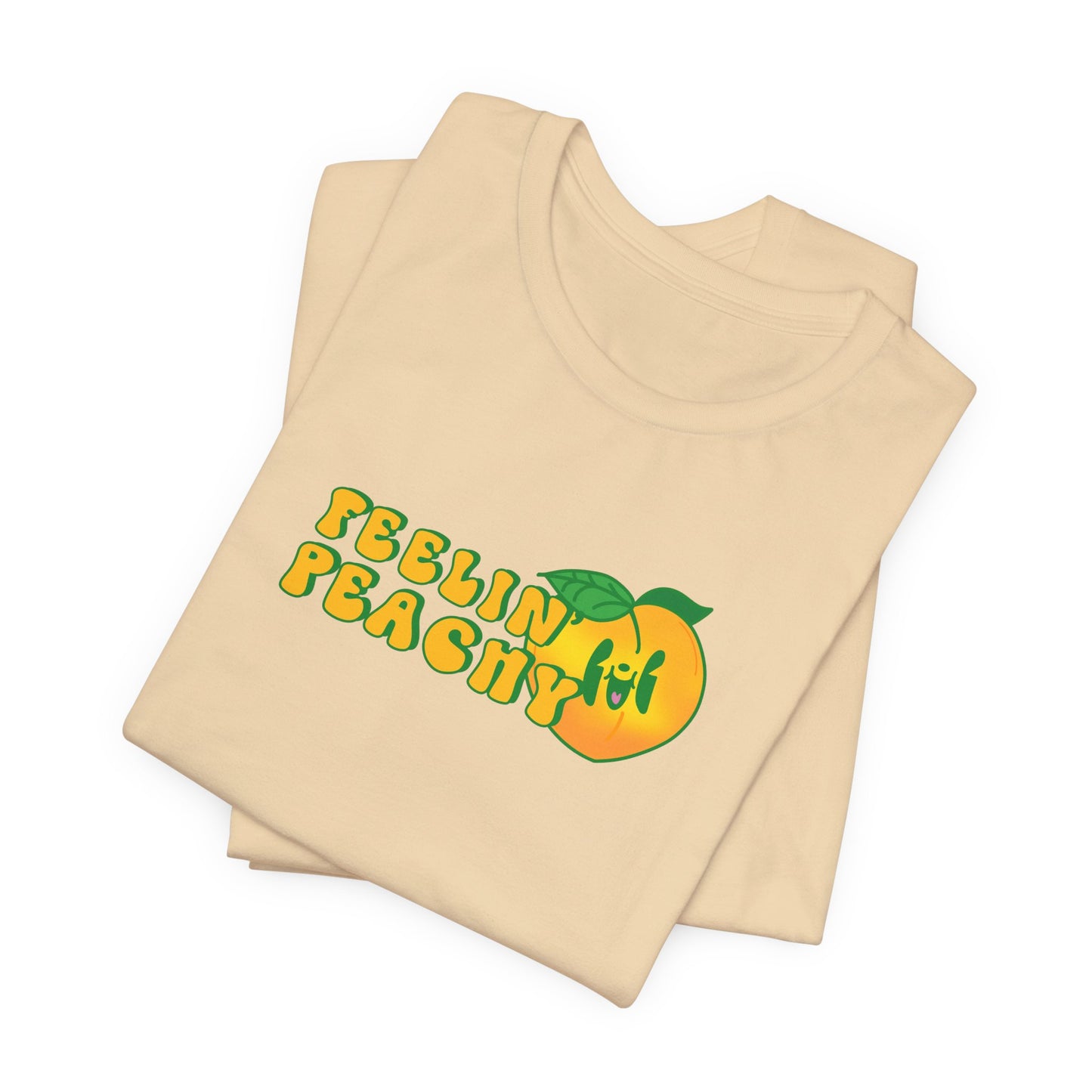 Feelin Peachy Retro Graphic Tee - Vintage Style T-Shirt, Cute Peach Design, Trendy Casual Shirt, Soft Cotton Blend, Unique Peach Lover Gift