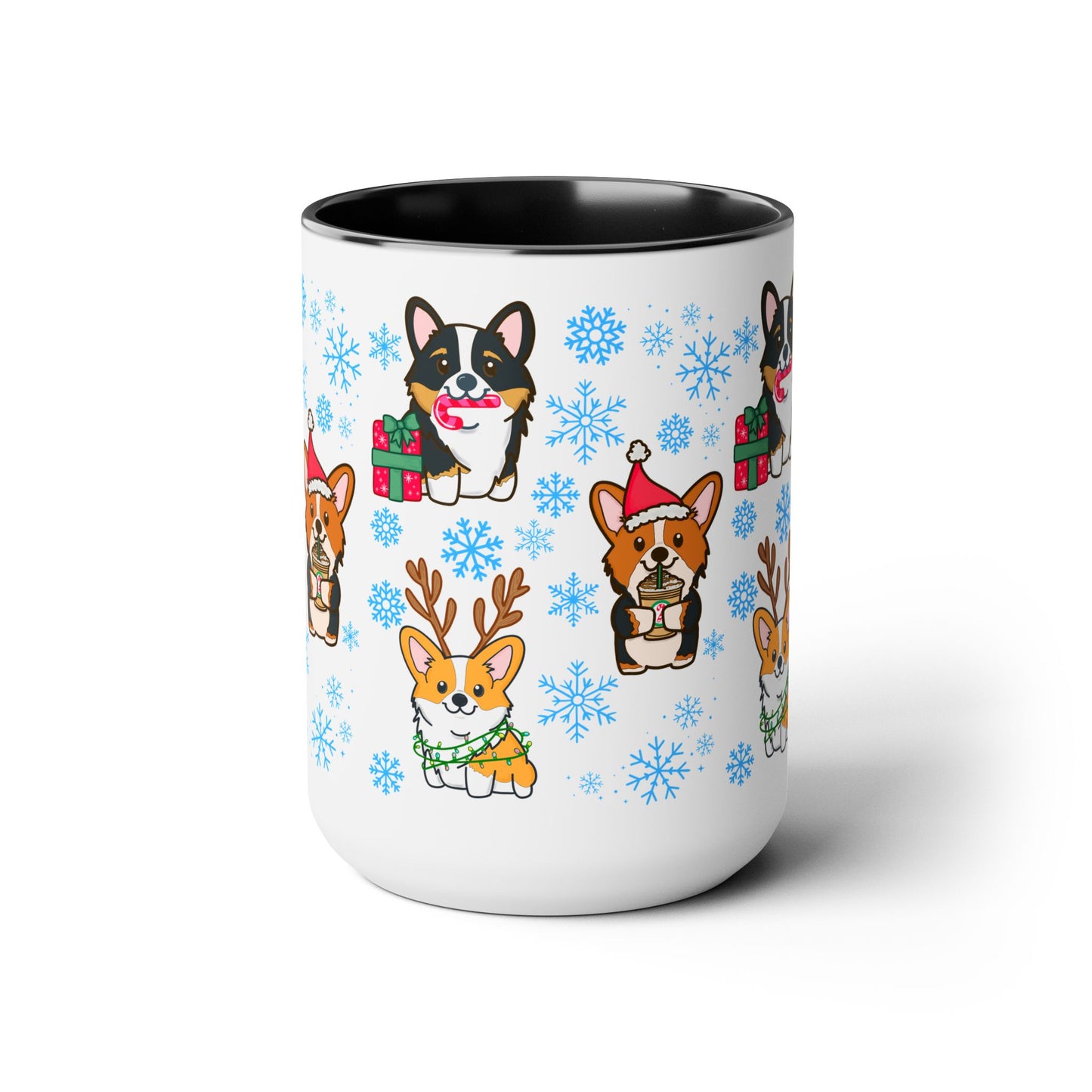 Merry Corgi Christmas Coffee Mug | Corgi Dog X-Mas Mug | Christmas Movie Watching Mug | Christmas Eve Gifts | Hot Cocoa Mug