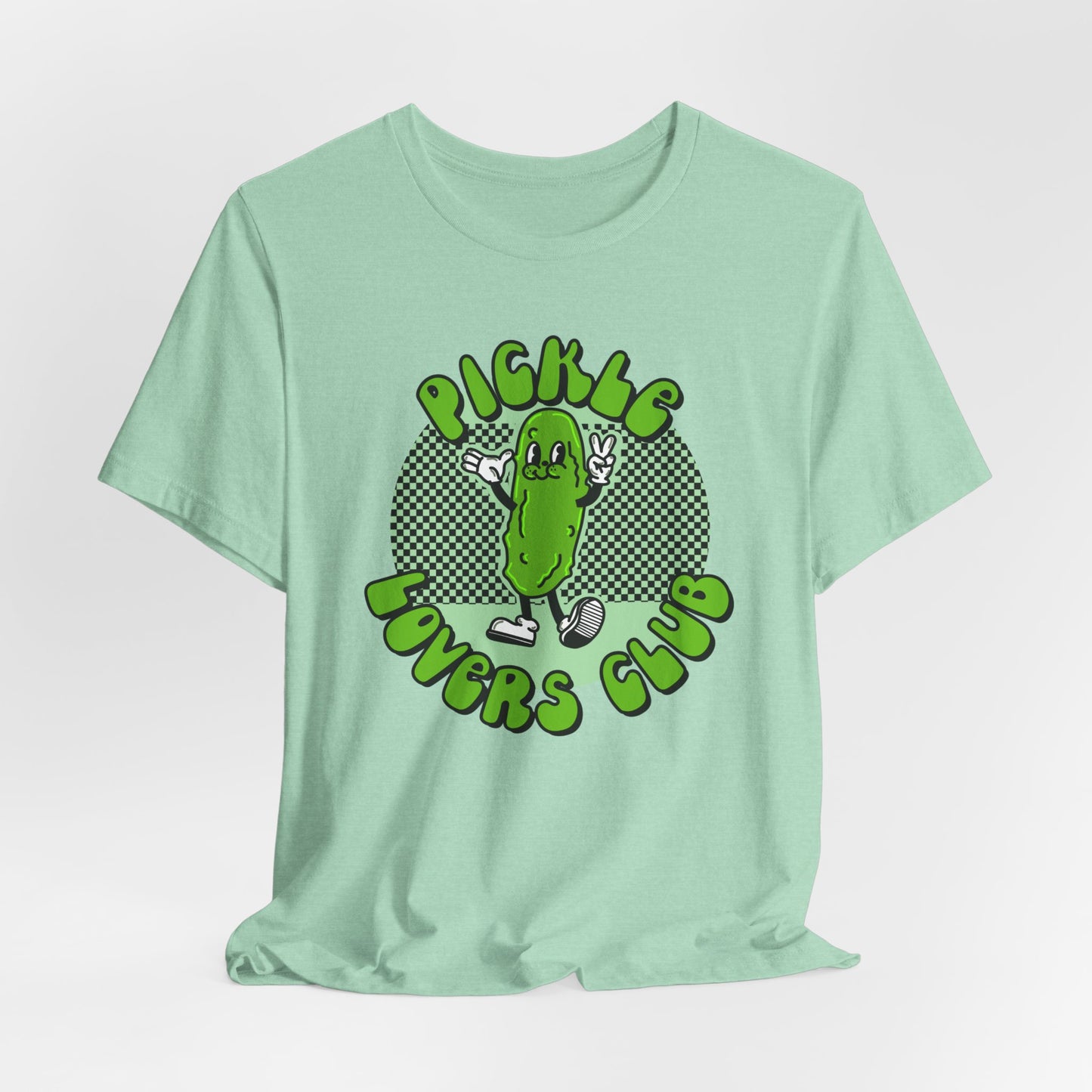 Pickle Lovers Club Graphic Tee | Retro Food Pickle Unisex T-shirt | Shirt for Pickle lovers | Pickle Lover Gifts | Trendy Retro Cartoon  Tee