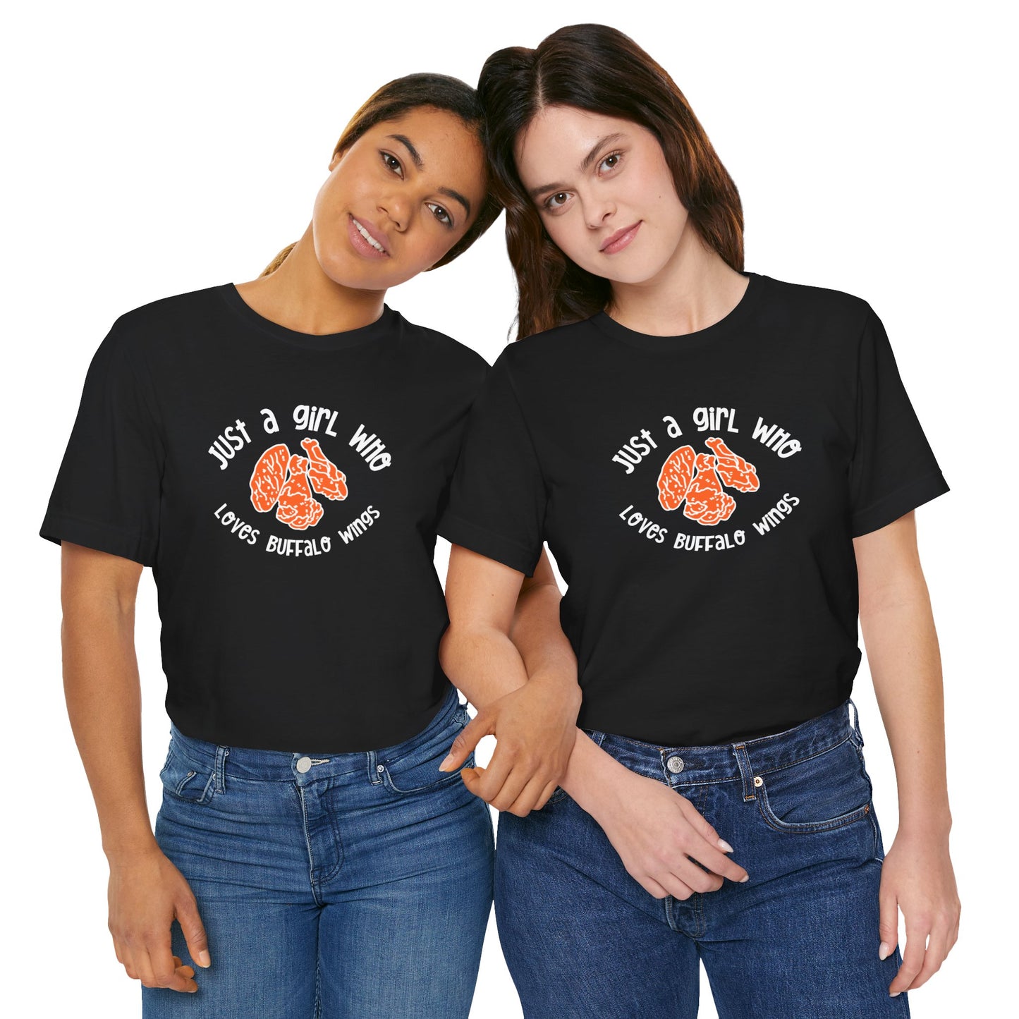 This Girl Loves Buffalo Wings Tee | Chicken Wings Graphic Tee | Ladies Food Shirt | Hot Wings Lover Gift | Spicy food tee