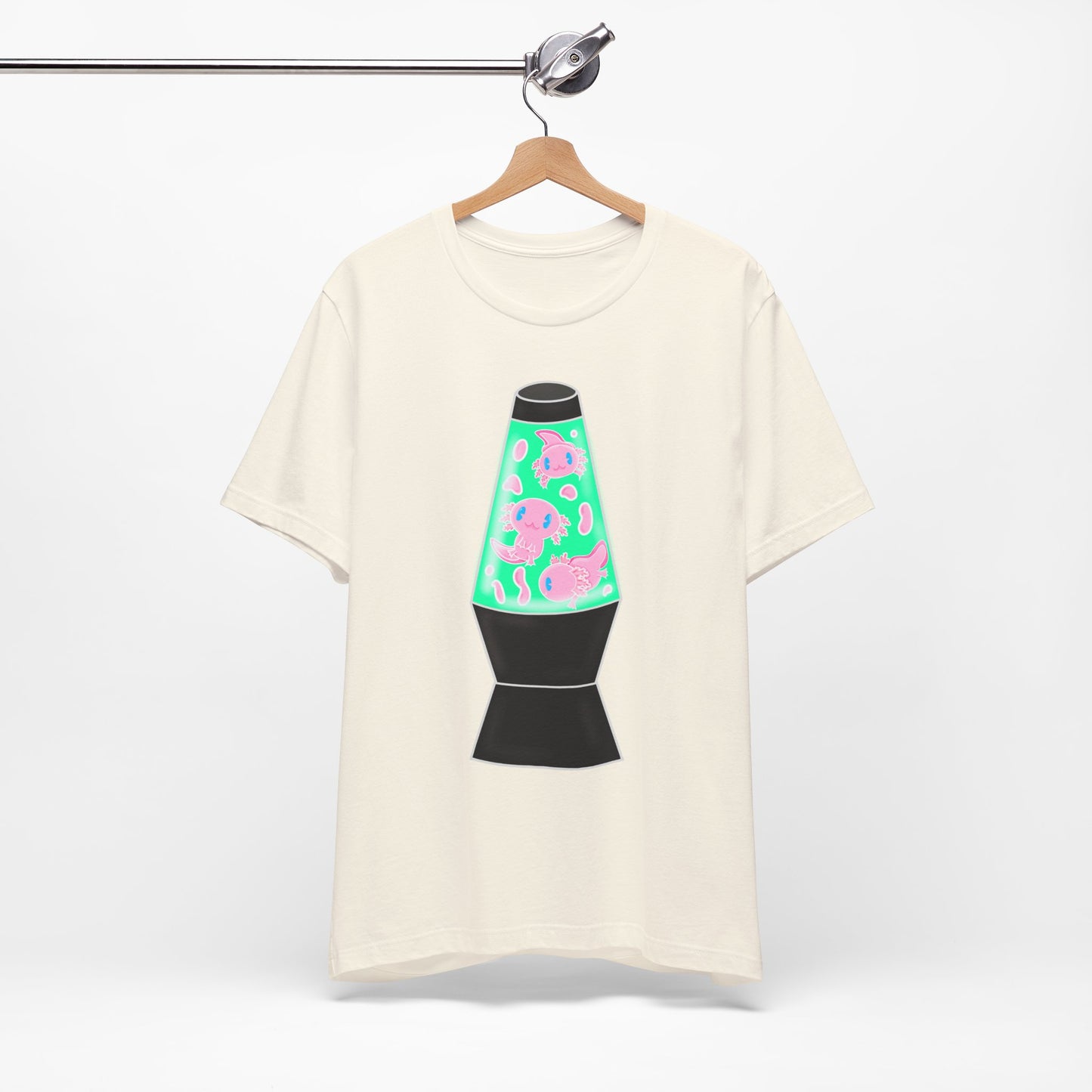 Axolotl Lava Lamp Retro Adult Unisex Tee | Mexican Axolotl Graphic Tee | Axolotl Lover Gifts | Funny Animal Shirt | Unique Amphibian Tee