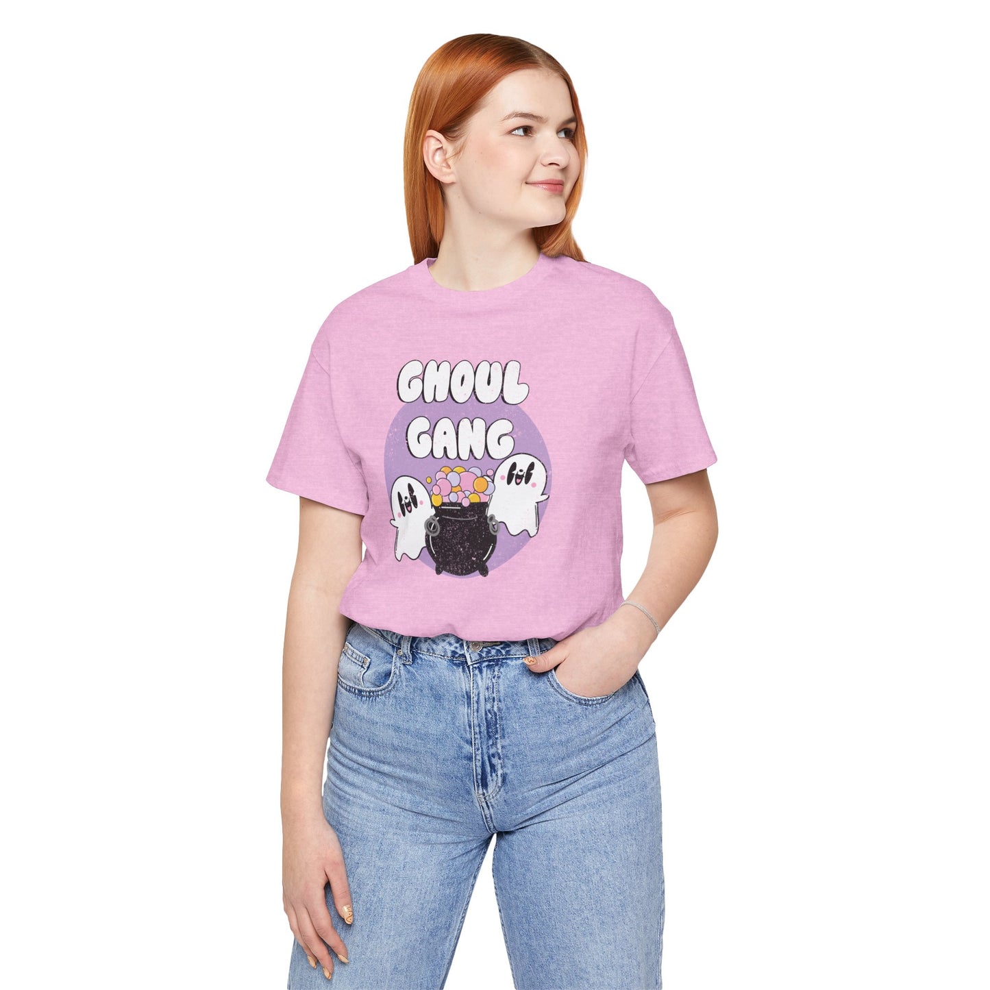 Ghoul Gang Retro Ghost Halloween Unisex Fit Graphic Tee | Ladies Fall T-Shirt