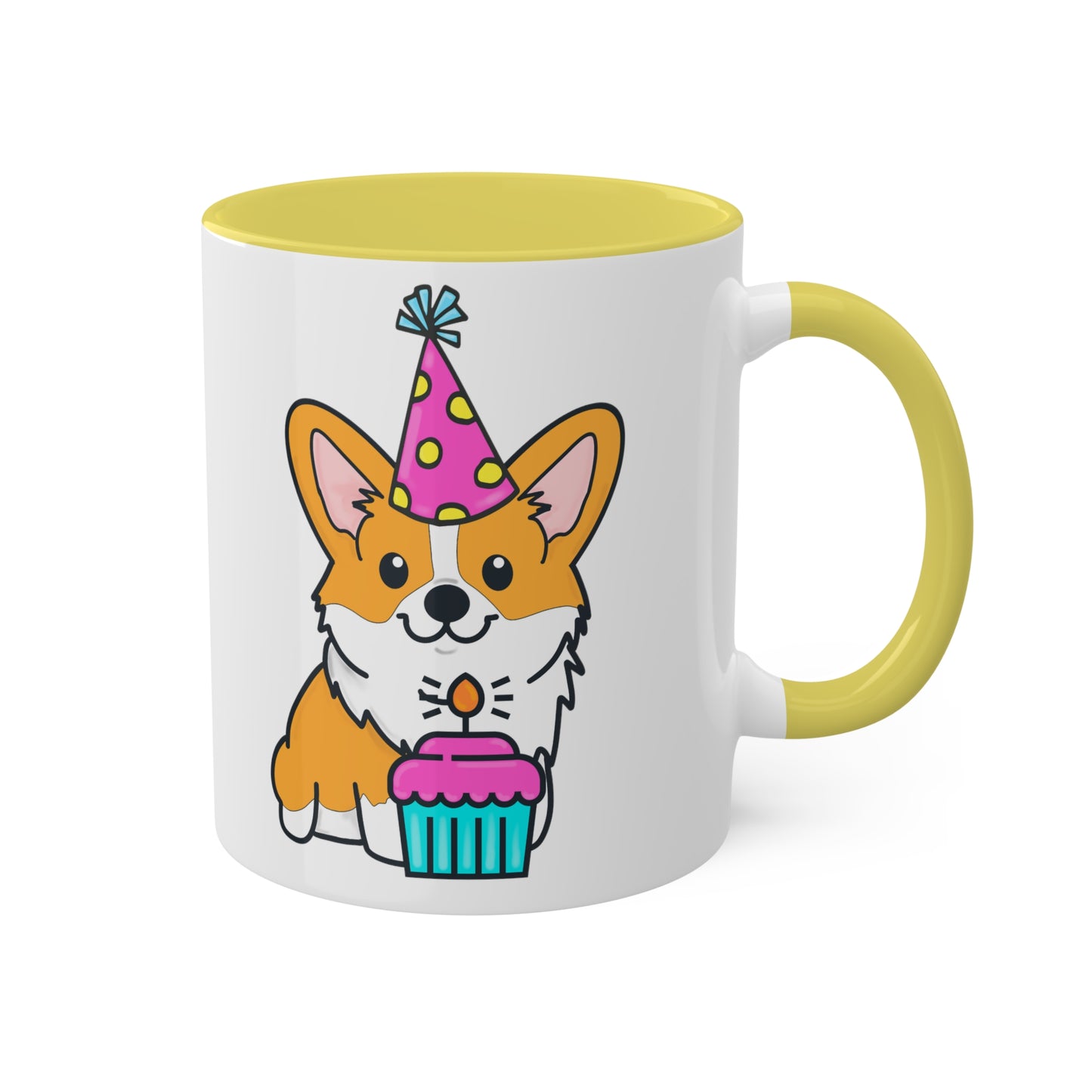 Birthday Corgi Cupcake Coffee Mug | Pembroke Welsh Corgi | Corgi Owner Gifts | Birthday Dog Gift | Corgi Kitchenware | Cute Dog Mug | Dog