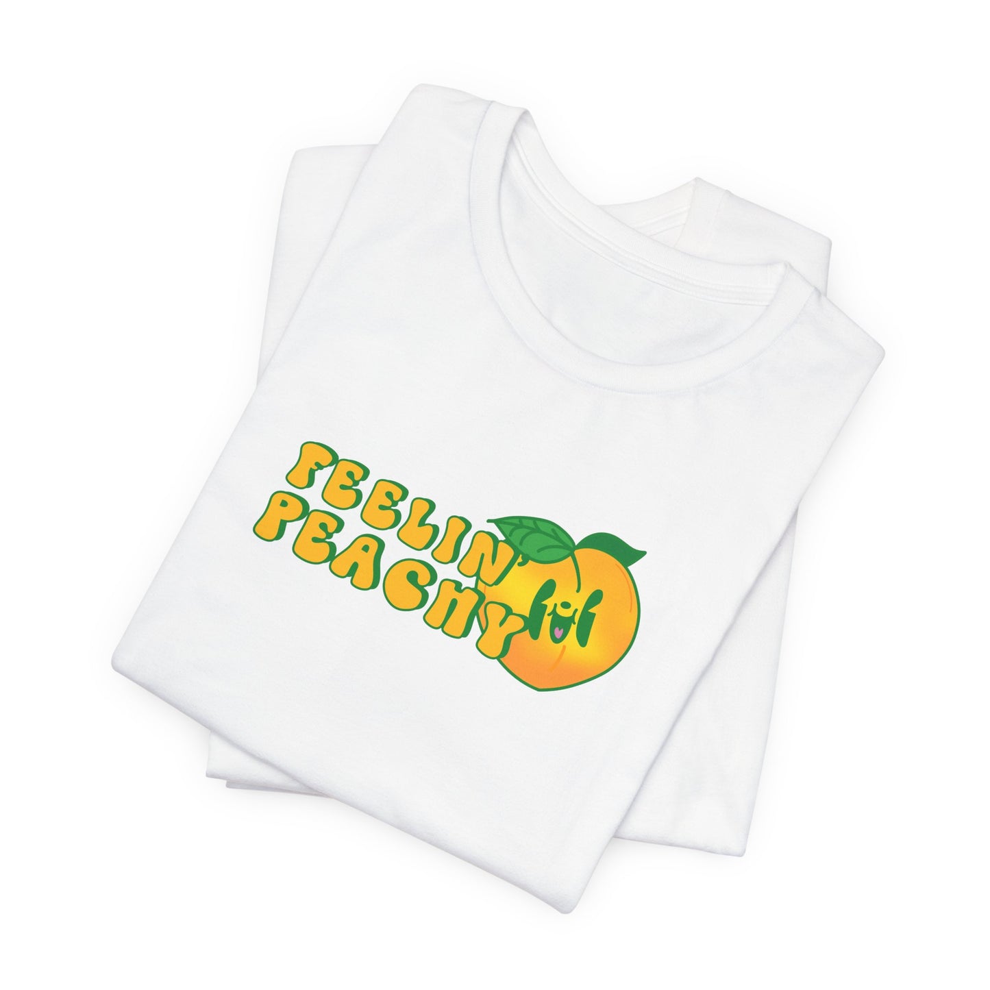 Feelin Peachy Retro Graphic Tee - Vintage Style T-Shirt, Cute Peach Design, Trendy Casual Shirt, Soft Cotton Blend, Unique Peach Lover Gift