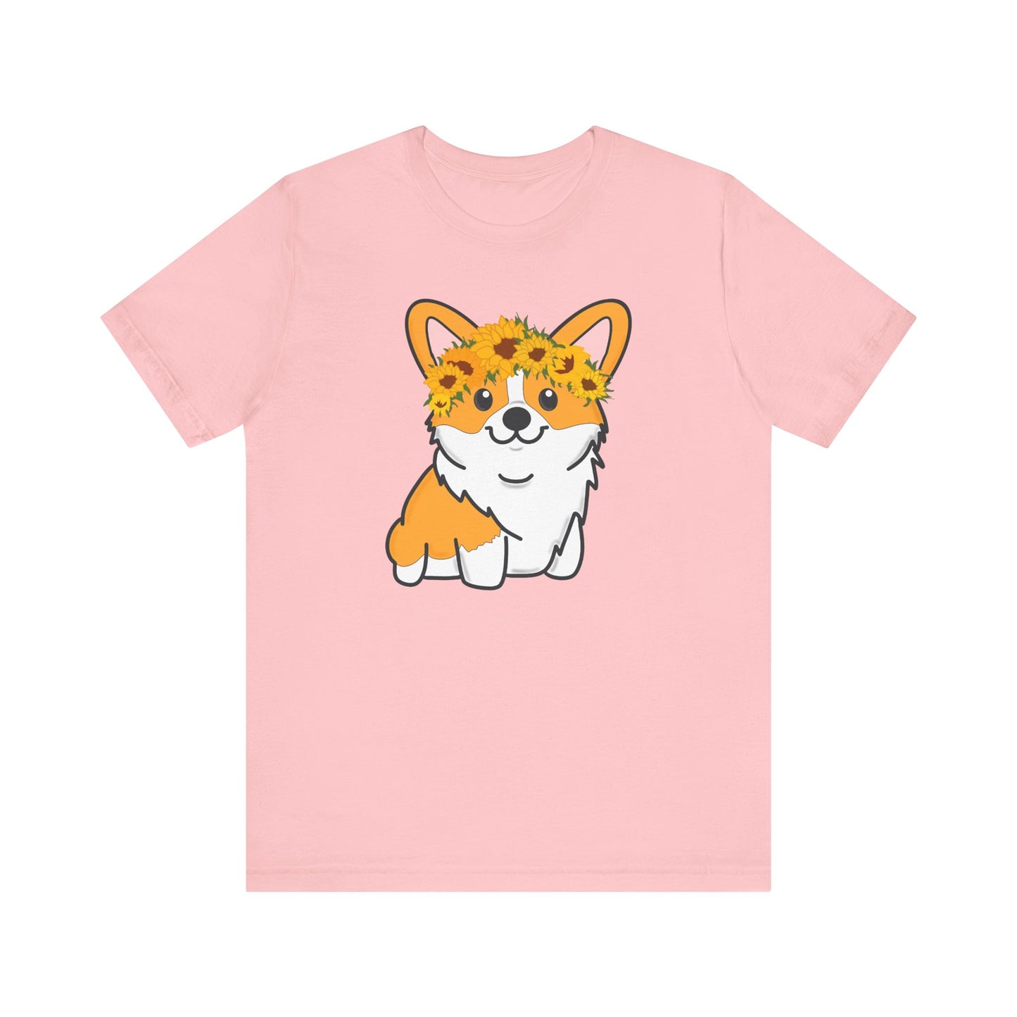 Sunflower Corgi Unisex Graphic Tee | Ladies Corgi Dog T-Shirt | Corgi Lover Gift | Corgi Mom | Pembroke Welsh Corgi | Dog Lover Shirt