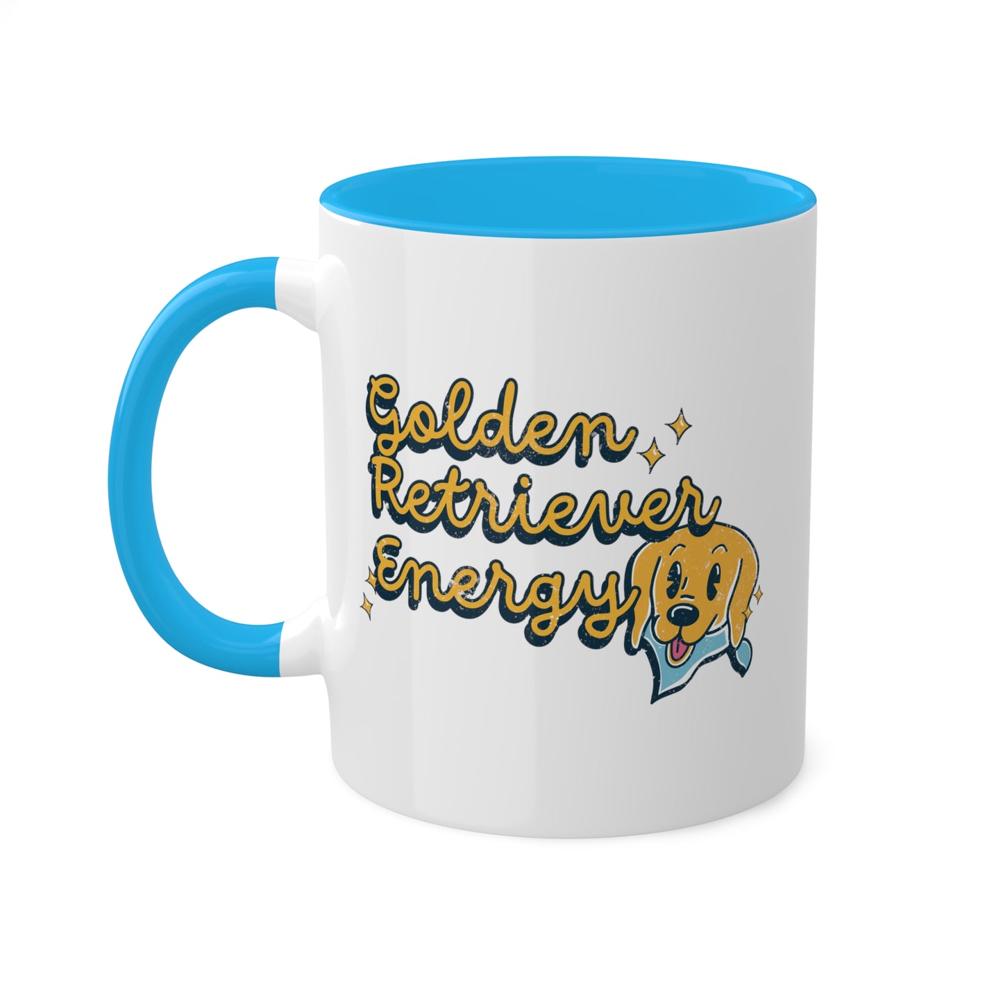 Golden Retriever Energy Coffee Mug  | Dog Lover Gifts | Positive Energy Kitchenware | Good Vibes Drinkware | Funny Dog Mug | Dog Gifts