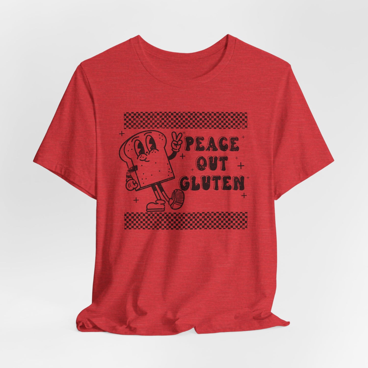 Peace Out Gluten Free T-Shirt | Gluten Allergy | Celiac Awareness | Gluten Free Lifestyle | Celiac Gifts